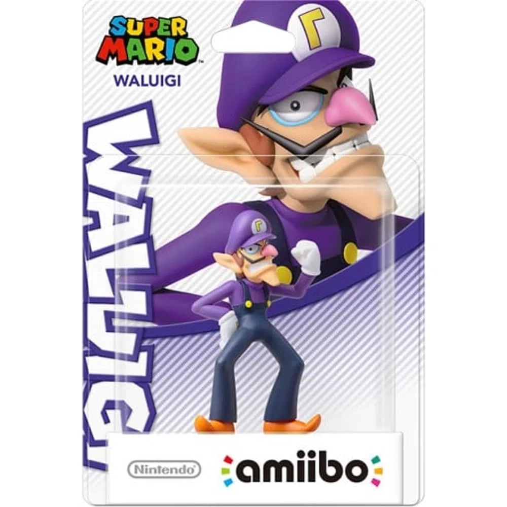 Nintendo 3DS - Amiibo Super Mario - Waluigi Figurina