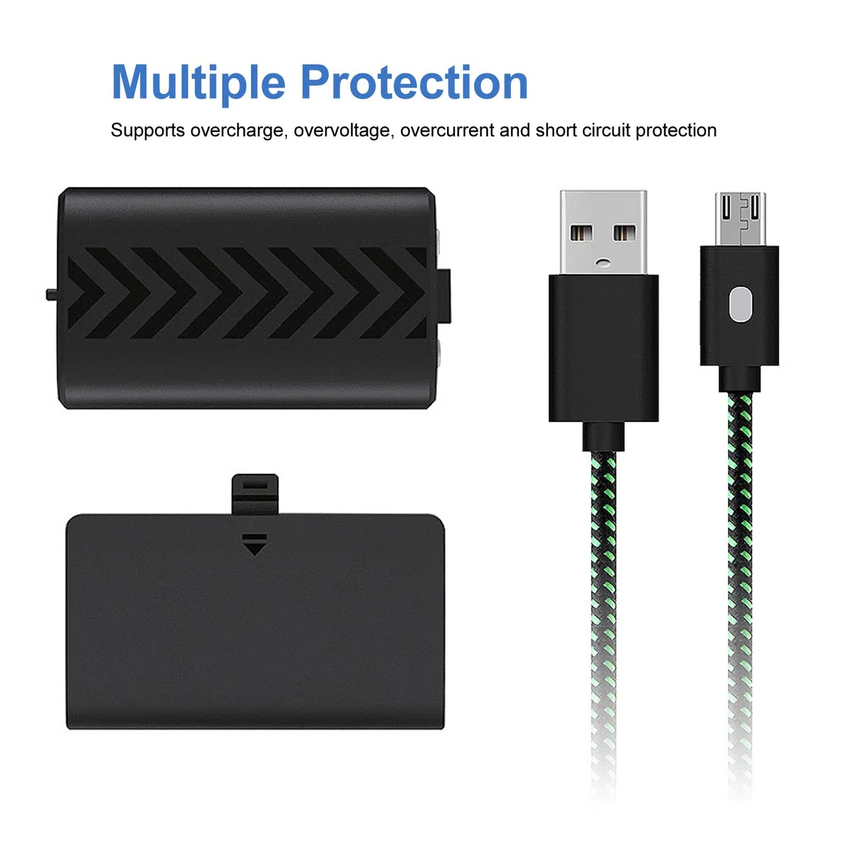 Pacco Batteria Ricaricabile Controller, Pacco Batteria 1200mAh, Pacco Batteria Controller ONE con Indicatore di Carica Cavo USB per ONE S X