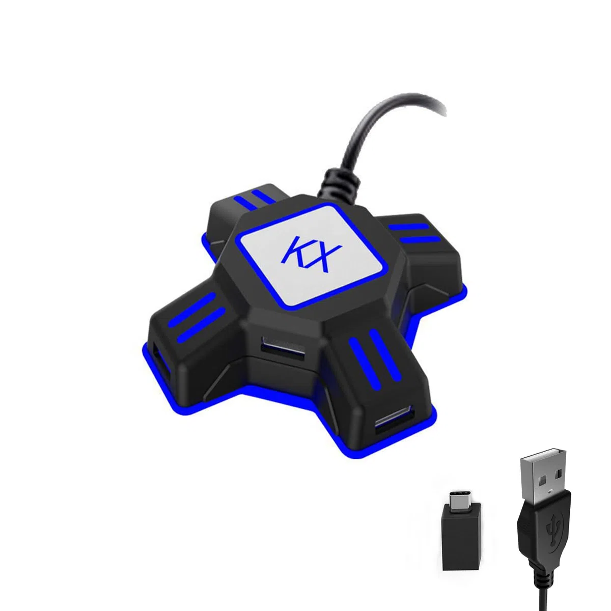 KX Gaming Mouse Tastiera Converter, Controller Adattatore per Mouse USB 2.0 Adattatore Tastiera Portatile Adattatore Compatibile con Nintendo Switch/PS4/Xbox One/Xbox One S/PS3