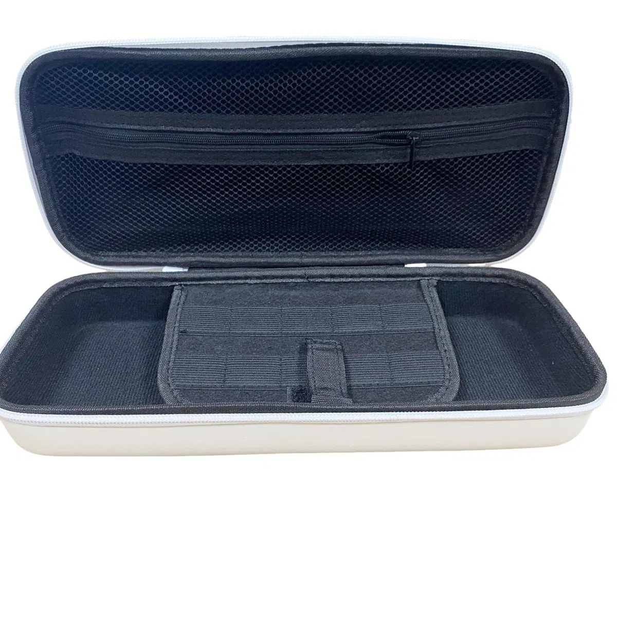 Hzycwgone Custodia per MSI Claw,Viaggio Borsa di Trasporto per MSI Claw A1M Gioco Portatile,Custodia Rigida con Slot per Schede di Gioco & Tasca a Rete per MSI Claw Accessori(Bianco)