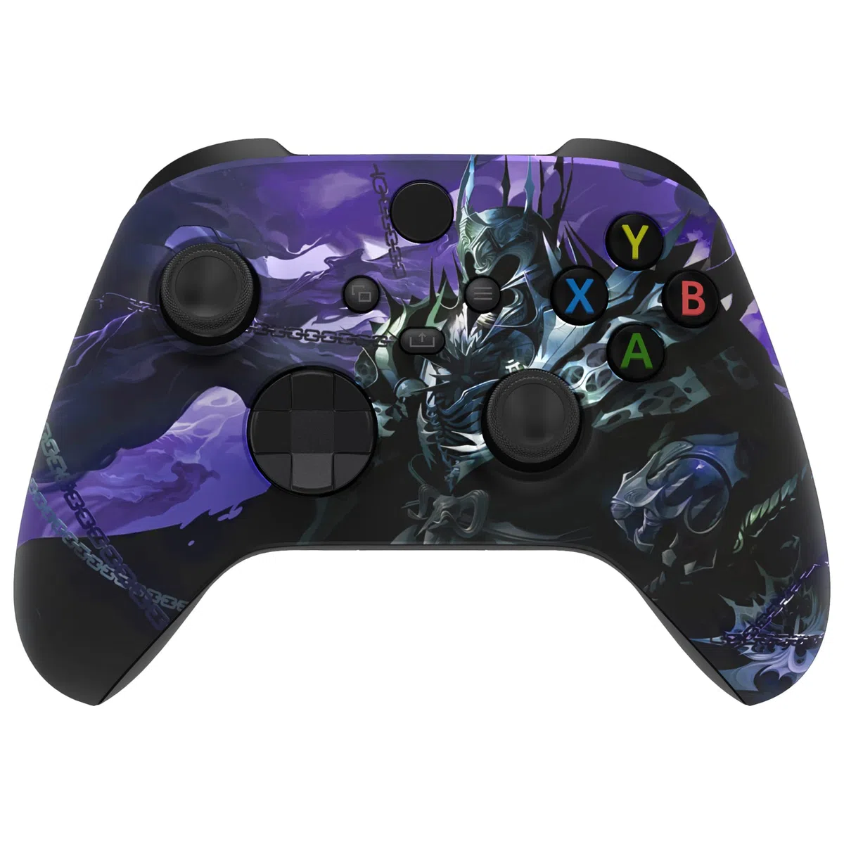 eXtremeRate Custodia Cover per Xbox Series X S Controller Joystick,Scocca Copertura Frontale Shell Ricambio per Xbox Core Controller Wireless Model 1914-Cavaliere del Caos