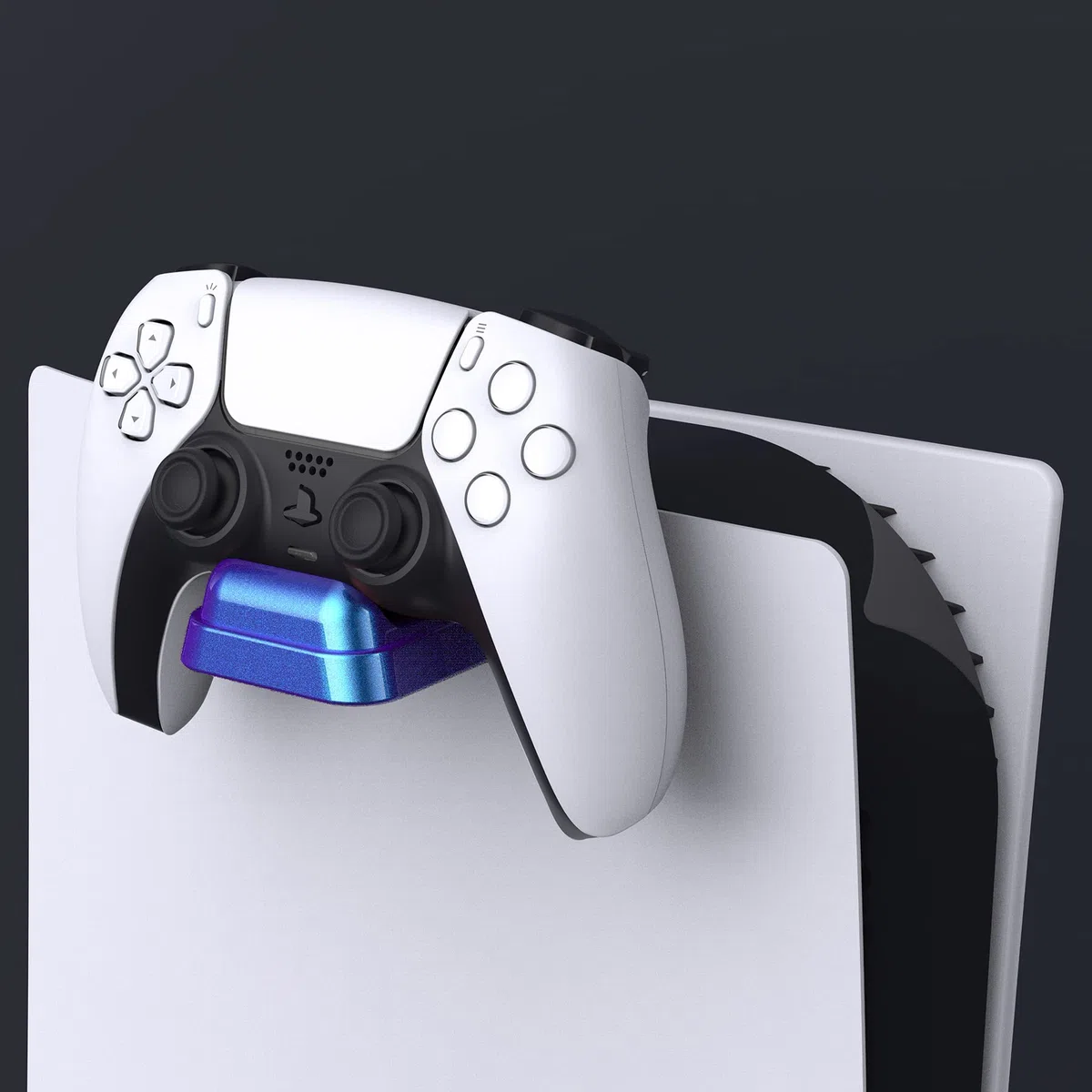 playvital Supporto Controller da Parete per PS5, Xbox Series S X, Nintendo Switch - Leggero, Ventosa, Scrivania - Viola