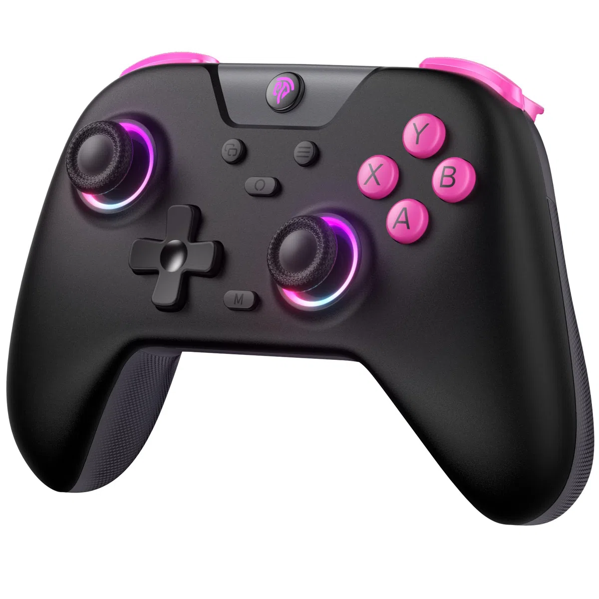 EasySMX X05 Wireless Controller PC con RGB Luce- Joystick/Trigger Hall- Batteria Ricaricabile da 750mAh- Vibrazione- Turbo per PC/Switch/Mobile- Joystick Compatible con Black Myth: Wukong- Nero
