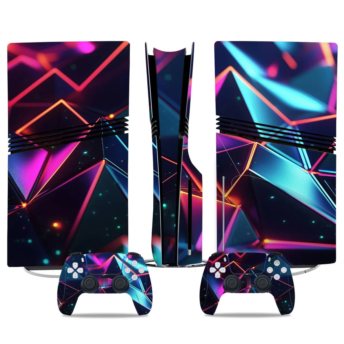 Per PS5 Pro Skin Disc Edition & Per PS5 Pro Skin Digital Edition Console Controller Vinyl Cover Skins Wraps Scratch Resistant Compatible 00185 Skins Wraps Regalo(Disc Version)
