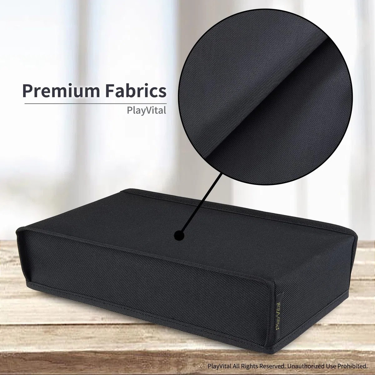 PlayVital Cover Copertura Antipolvere per Xbox Series S Console,Coperchio in Nylon Orizzontale Protettivo Impermeabile per Xbox Series S Console-Nero