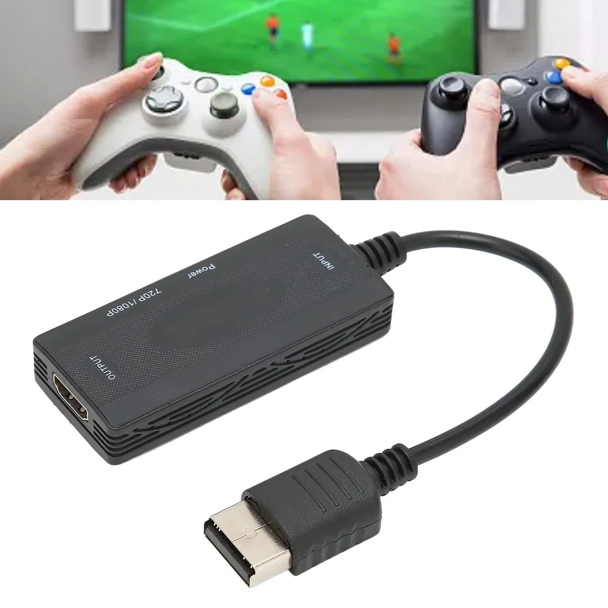 Bewinner Convertitore 1080P da Dreamcast a HDMI, per Adattatore HDMI Dreamcast, con Cavo di Alimentazione USB, Cavo HD da Dreamcast a HDTV, Funziona con Giochi Compatibili con VGA