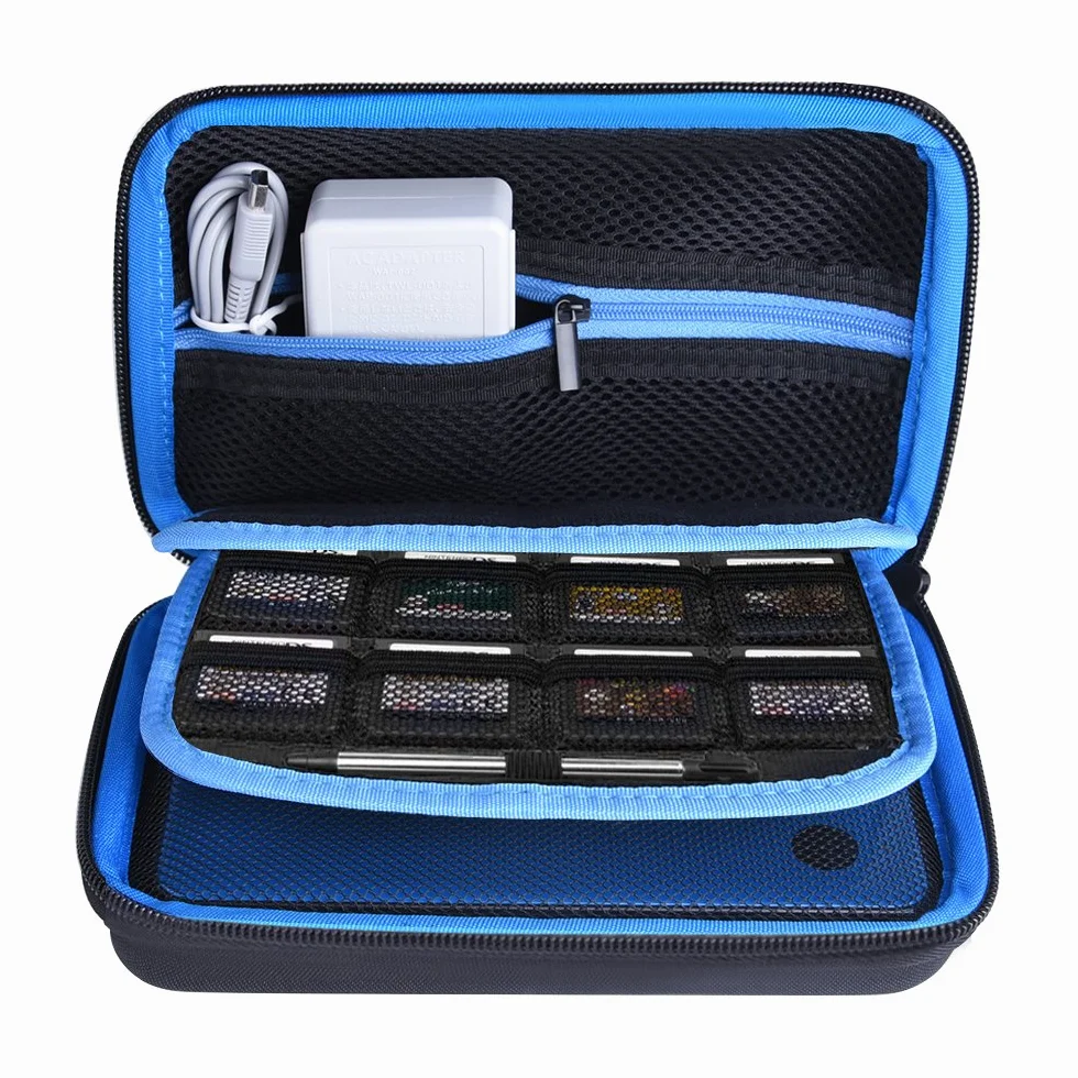 AUSTOR Custodia per 3DS XL Nuovo, 3DS, Nero / Blu