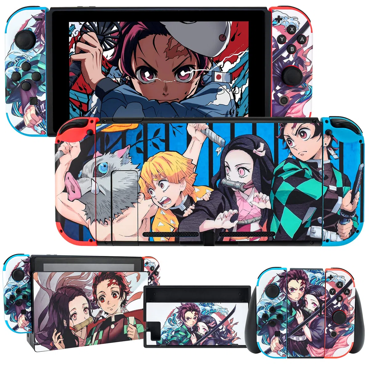DLseego Skins Decal Vinyl per Switch, Protettivi Faceplate Cute Pastel Protector Wrap Cover Compatibile con Nintendo Switch Console Joy-Con Dock- Ragazzo Ragazza