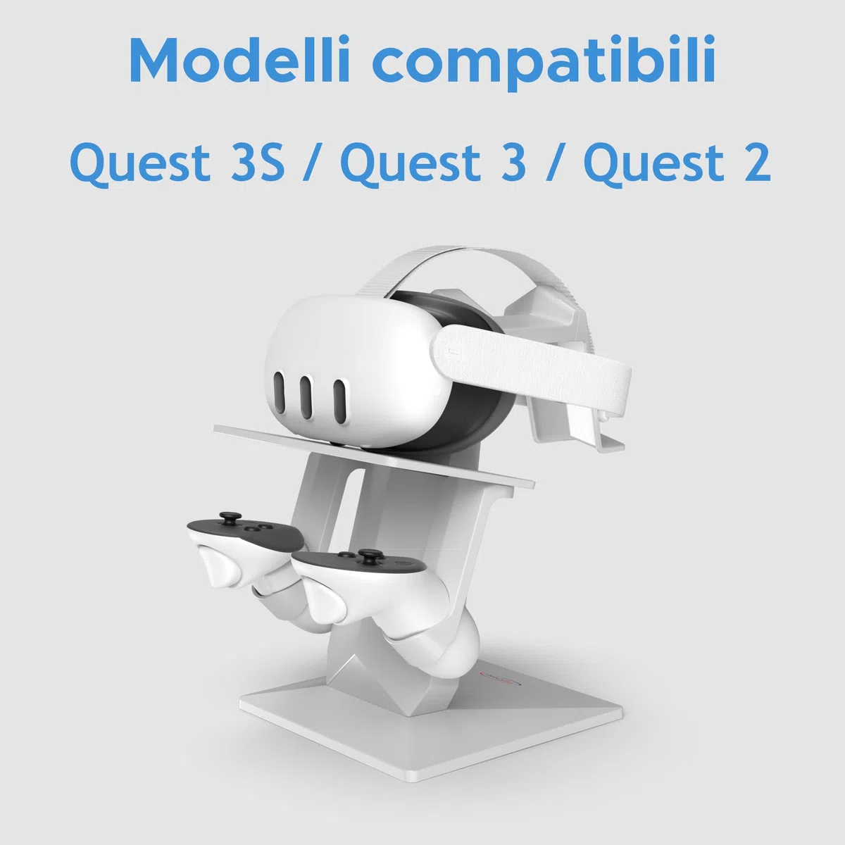 Digicharge Supporto per cuffie VR per Meta Quest 3S / Quest 3 / Oculus Quest 2 VR Mount Display Storage per cuffie e controller touch
