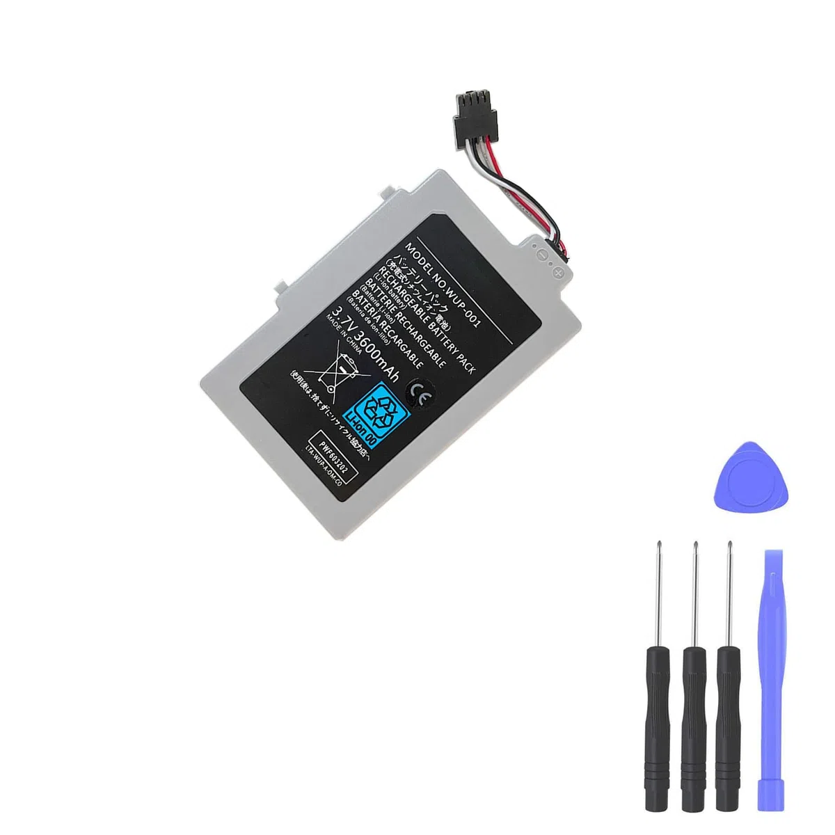 WUP-001 - Batteria di ricambio compatibile con Wii U Gamepad WUP-001 Wii U WUP-013 WUP-012