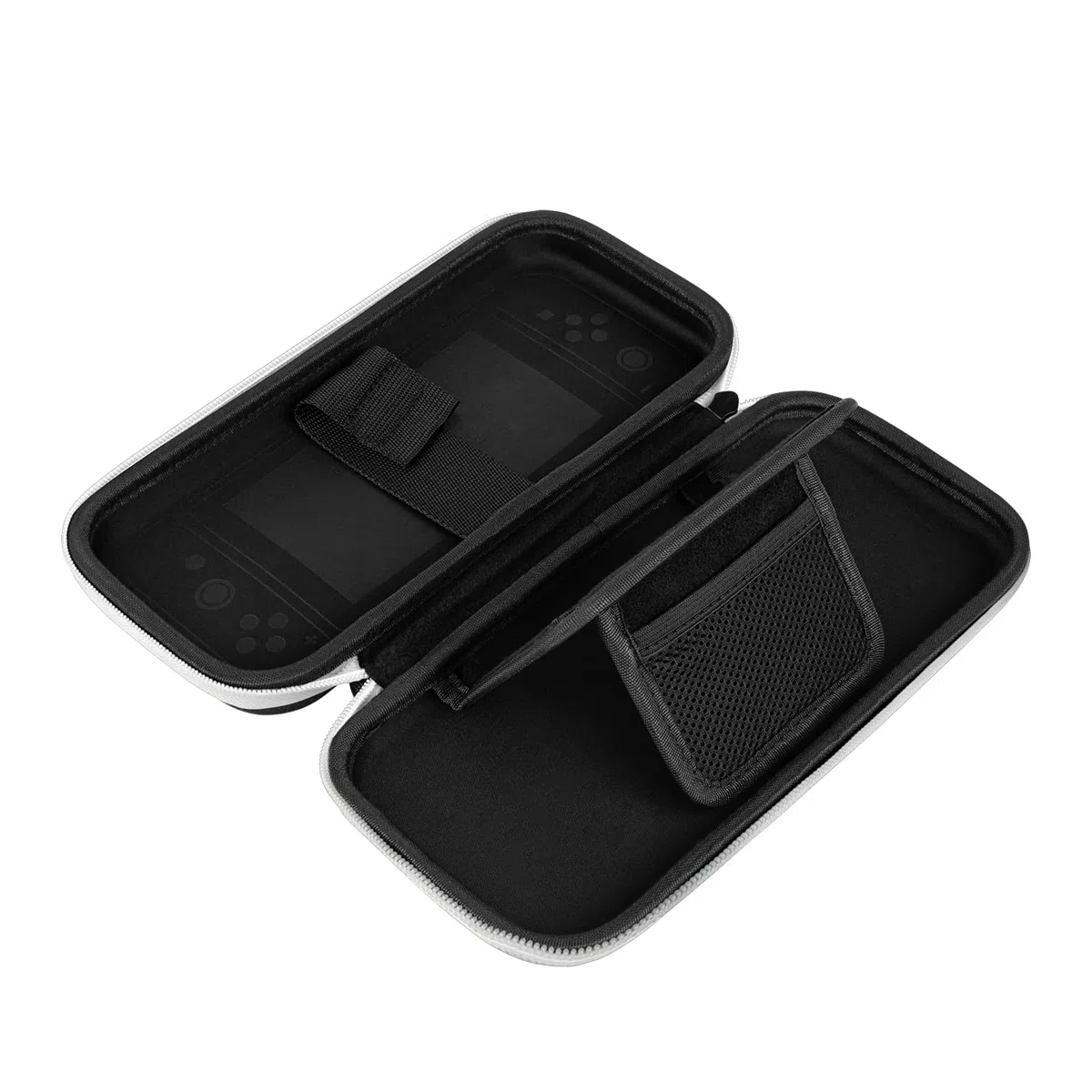 PDP Gaming Slim Deluxe Travel Case with Built-in Console Stand & Removeable Wrist Strap Black & White - Nintendo Switch