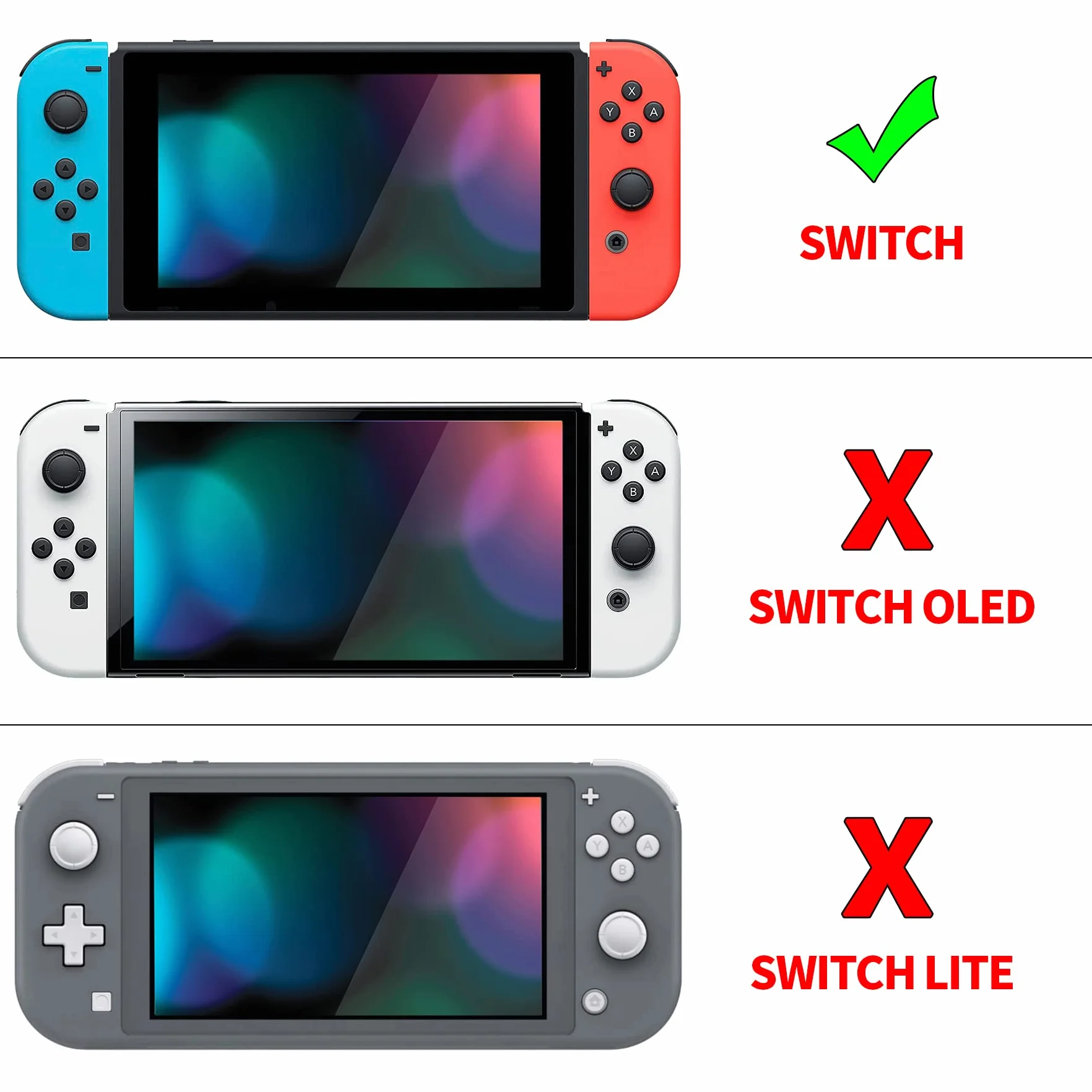 playvital ZealProtect - Custodia protettiva morbida per Nintendo Switch, protezione flessibile per Switch con pellicola protettiva in vetro temperato, impugnature per pollice e tappi per pulsanti ABXY