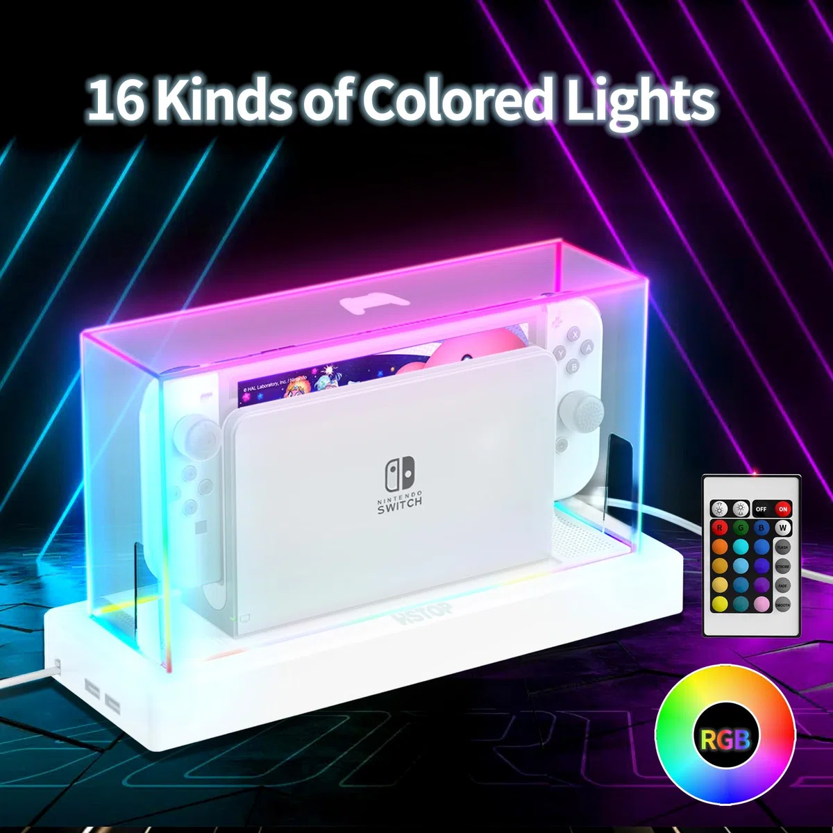 Accessori Switch OLED 25 in 1 per Nintendo Switch OLED,Set Regalo di Coperture Antipolvere Illuminate per Switch OLED con Custodia Switch OLED,Cover Switch OLED,Coperchio Antipolvere Switch OLED