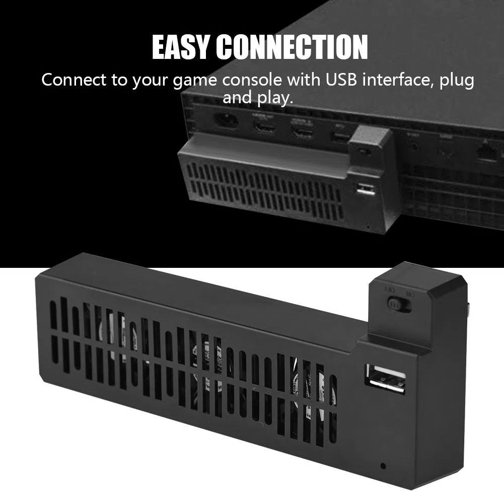 Bewinner Ventola di Raffreddamento Esterna USB Portatile per La Console di Gioco X Supporto per Ventola di Raffreddamento con 3 Mini Ventole di Raffreddamento