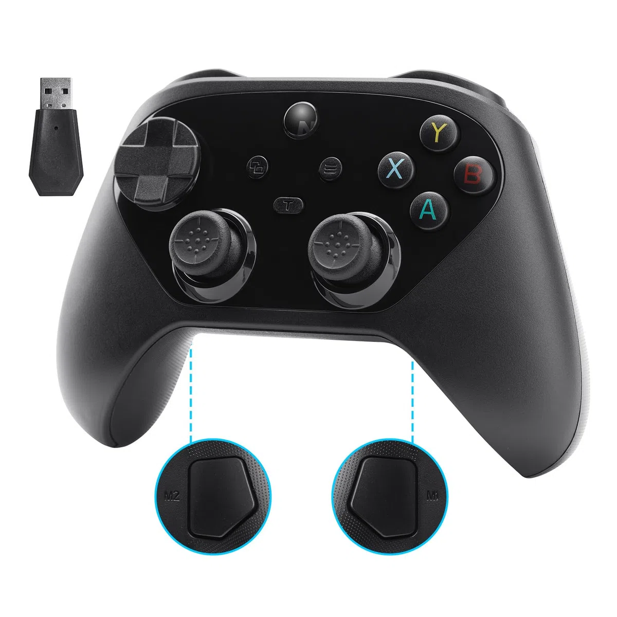 NITHO KARMA Controller Wireless Compatibile con Switch, Switch 2, PC Windows, Android e iOS, Gamepad con Hall Effect, Pulsanti Programmabili, Giroscopio 6 Assi, Turbo e Doppia Vibrazione - Nero