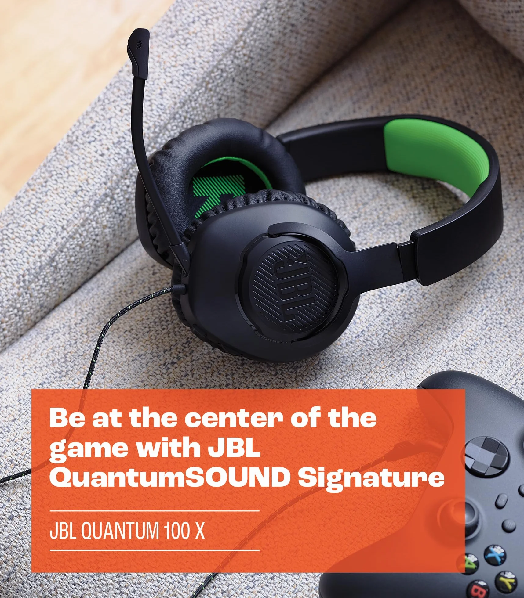 JBL Quantum 100X Console - Cuffie da gioco per Xbox (nero)