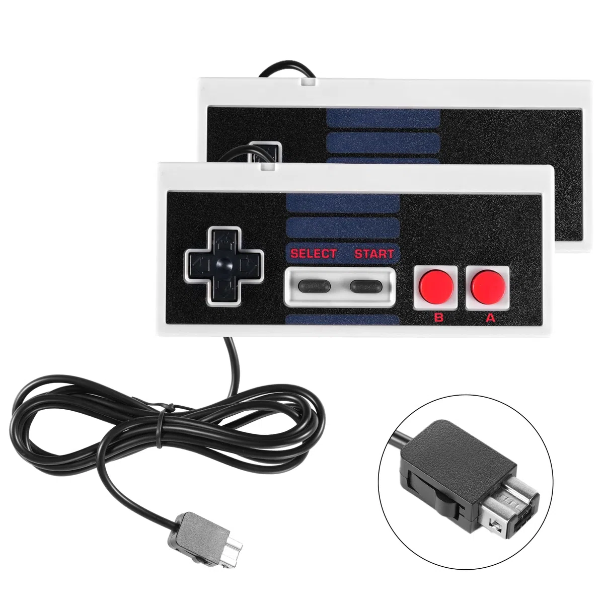 Binghe NES Controller Classico, NES Game Controller Classic Mini Edition con NES Interfaccia Compatibile con PC/M-A-C/Raspberry Pi 3(2 pezzi)