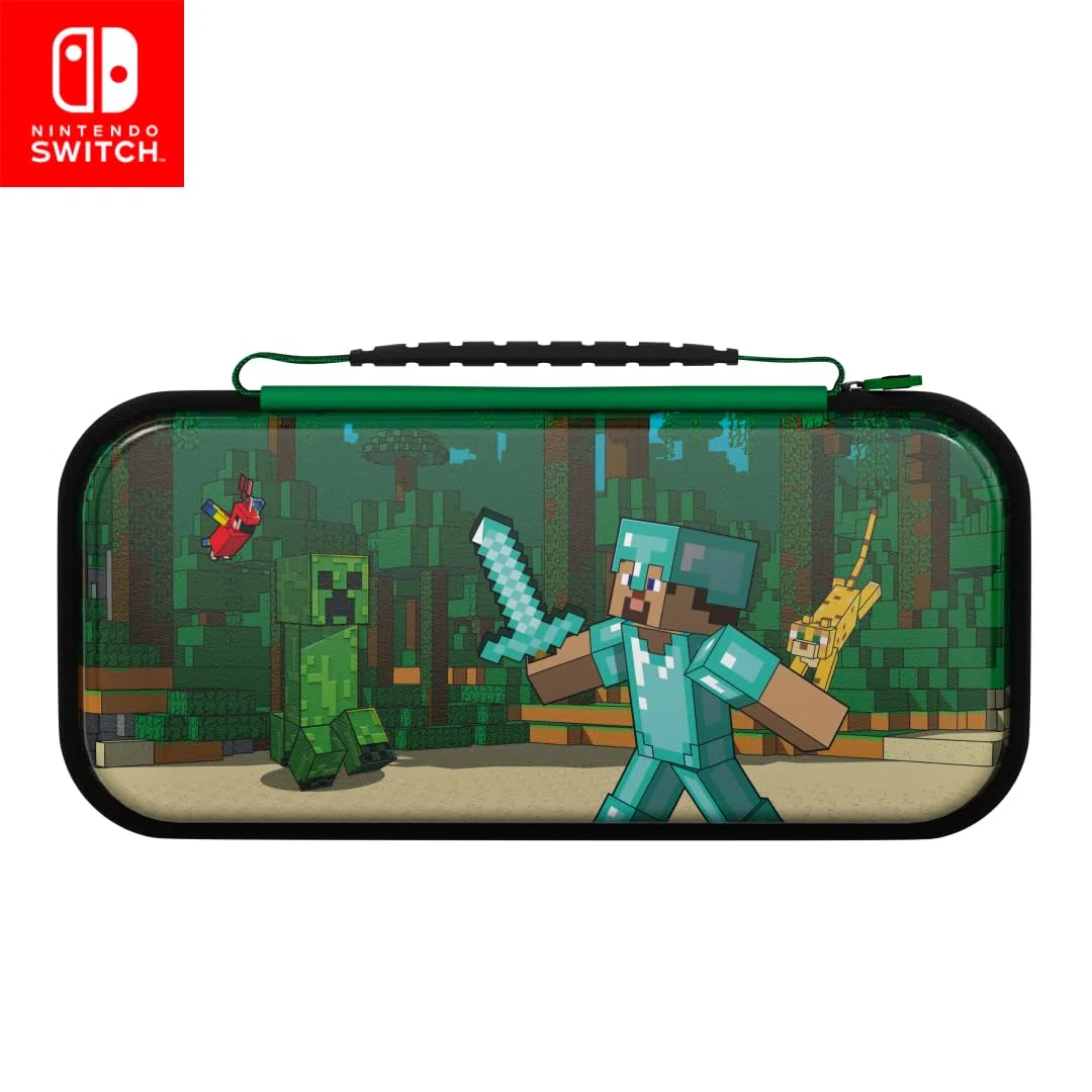 PDP Nintendo Switch Travel Case – MINECRAFT FOREST BATTLE, Minecraft, Trasparente