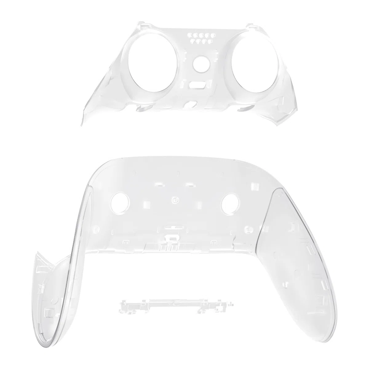 eXtremeRate Guscio decorativo superiore inferiore compatibile con controller p s 5 Edge Controller fai da te Sostituzione anteriore posteriore Clip Shell, Custom Glow in Dark - Copertura piastre verde