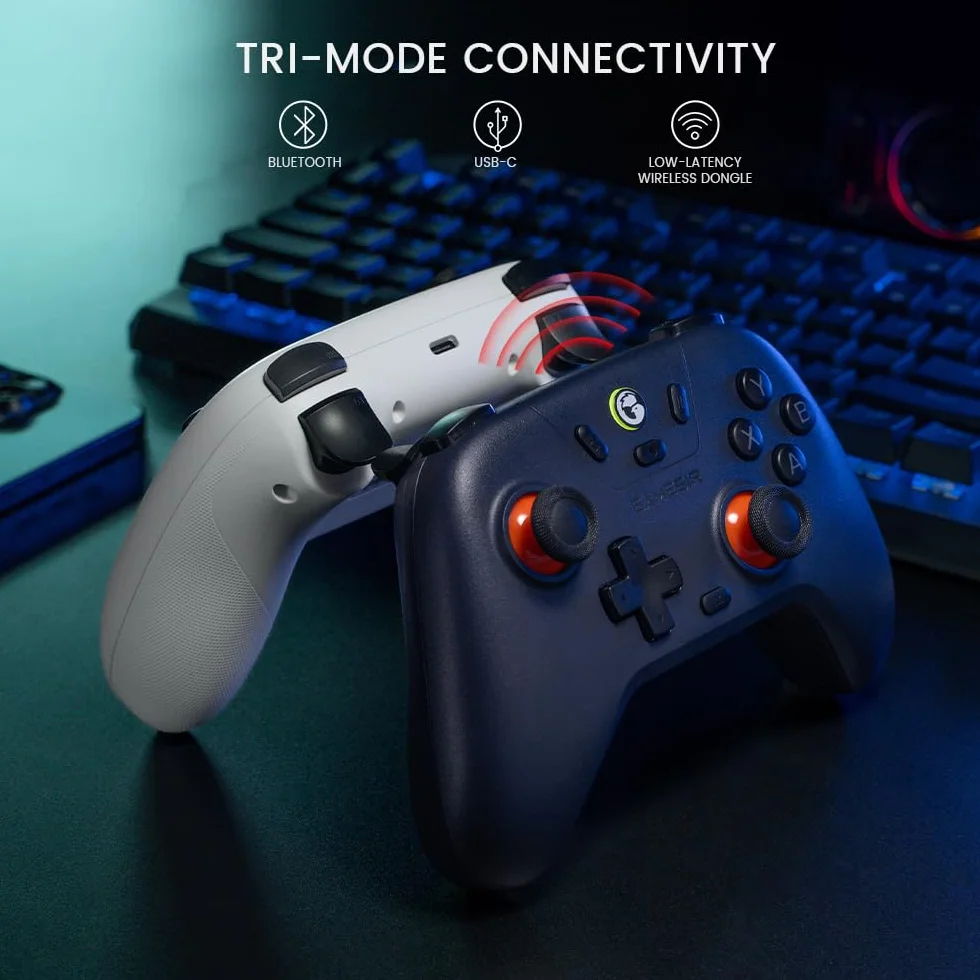 GameSir Nova Lite Wireless Controller – 2.4G & Bluetooth Gamepad for Windows PC, iPhone, Android, Switch & Steam Deck – Hall Effect Triggers, Turbo Function, Rumble Vibration (Sky Blue)