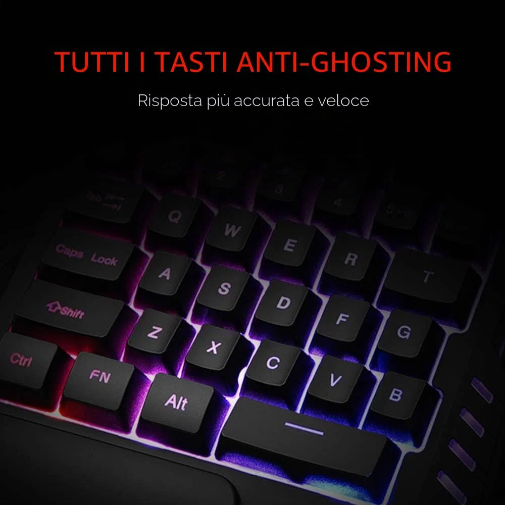 RedThunder G30 Tastiera da gioco meccanica RGB a una mano, 2 tasti macro integrati + 7 tasti programmabili, 35 tasti anti ghosting + design ergonomico per giocatori PC Mac PS5 Xbox One