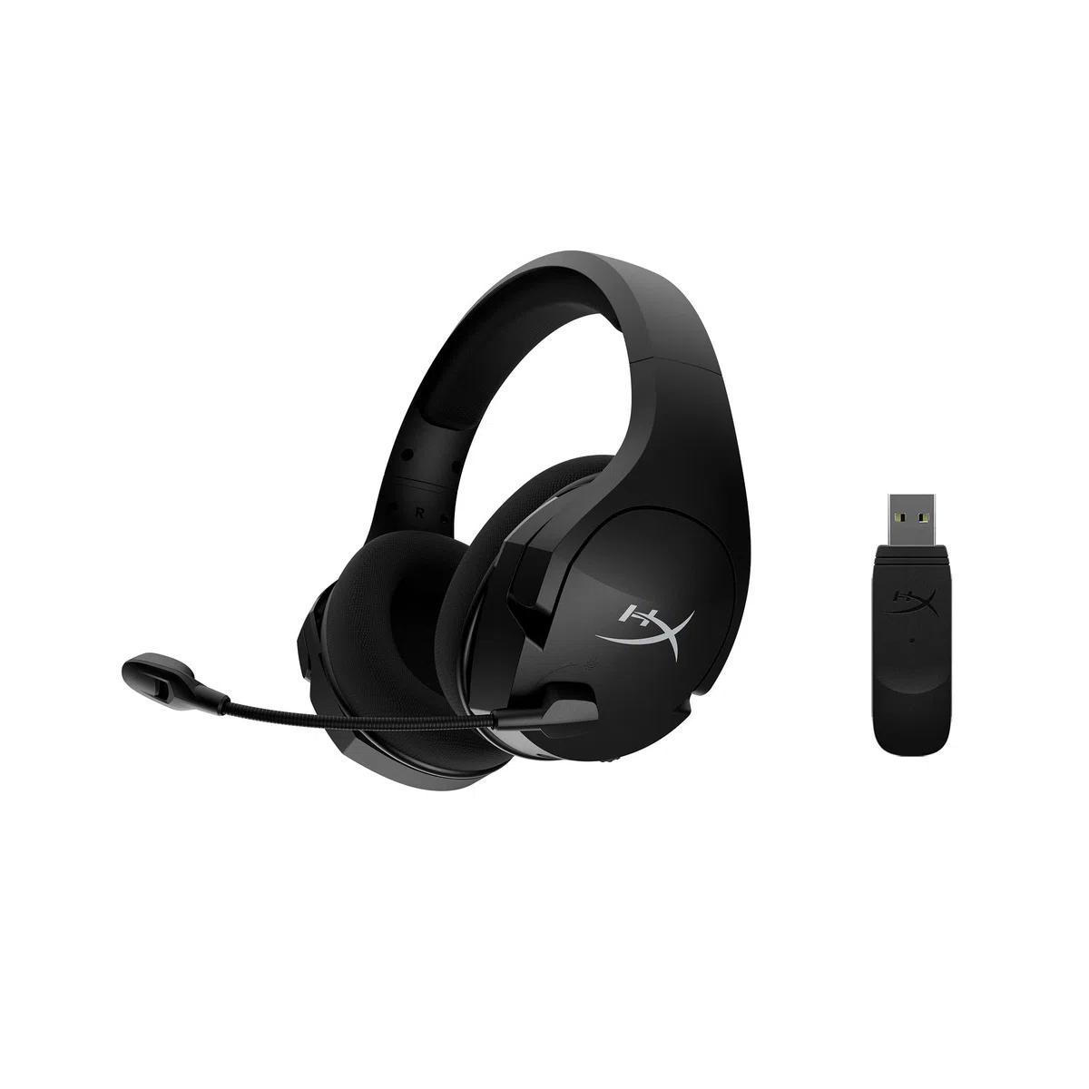 HyperX Cloud Stinger Core, Cuffie da Gaming Senza Filo, Connessione a 2,4 GHz, Telaio in Acciaio, Cuscinetti in Memory Foam Rivestiti in Tessuto, Autonomia Fino a 17 Ore, Adatto per PC, Nero
