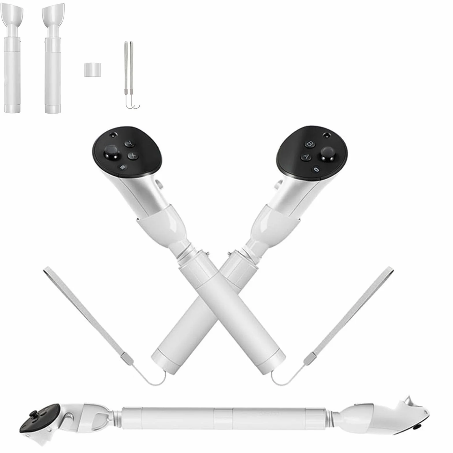 Impugnatura di estensione per Meta Quest 3S / Quest 3 / Quest Pro VR Controller Extension Sticker Allungare Maniglie Attacco Spada laser e Accessori per giochi da golf