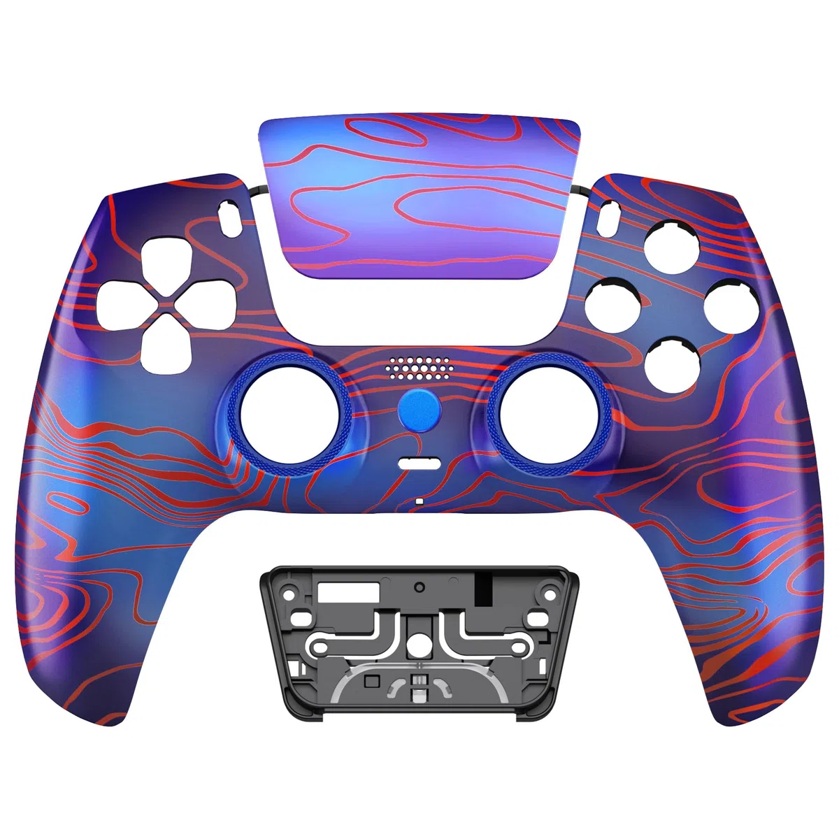 eXtremeRate Luna Cover per ps5 Controller Joystick,Shell Frontale Touchpad Ricambio,Scocca Ridisegnata&Anelli per ps5 Joypad BDM 010/020/030/040/050-Damascuscamo