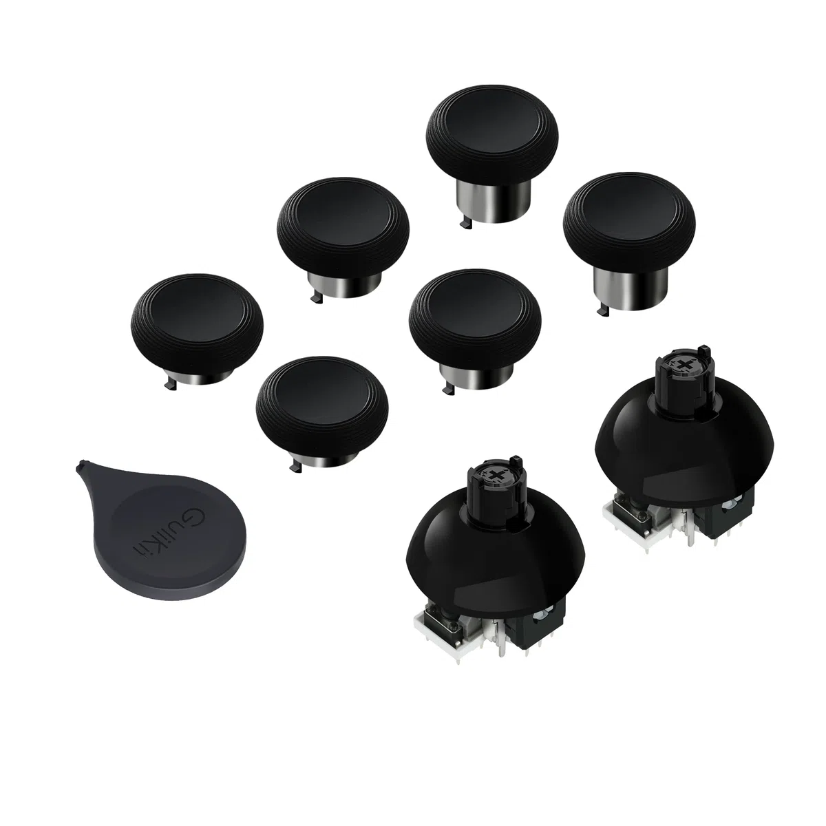 GuliKit Kit di ricambio per joystick magnetico TMR a tensione regolabile a 720°, per controller Xbox Series X e S/Elite Series 2, modulo di riparazione del bastone anti-deriva con 3 paia di tappi per