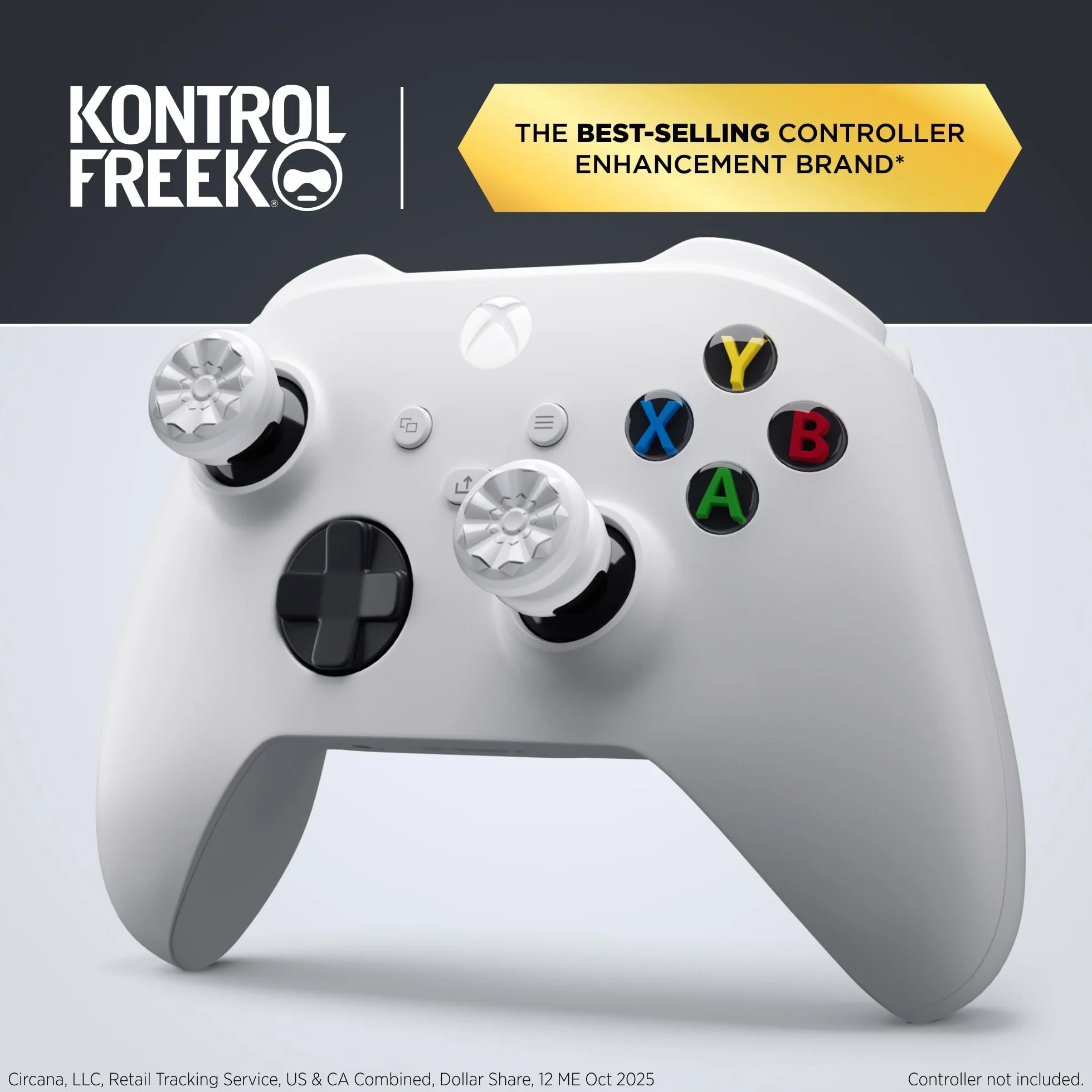 KontrolFreek FPS Freek Galaxy White per Xbox One e Xbox Series X Controller | Levette Performance | 1 alta, 1 media | Bianco