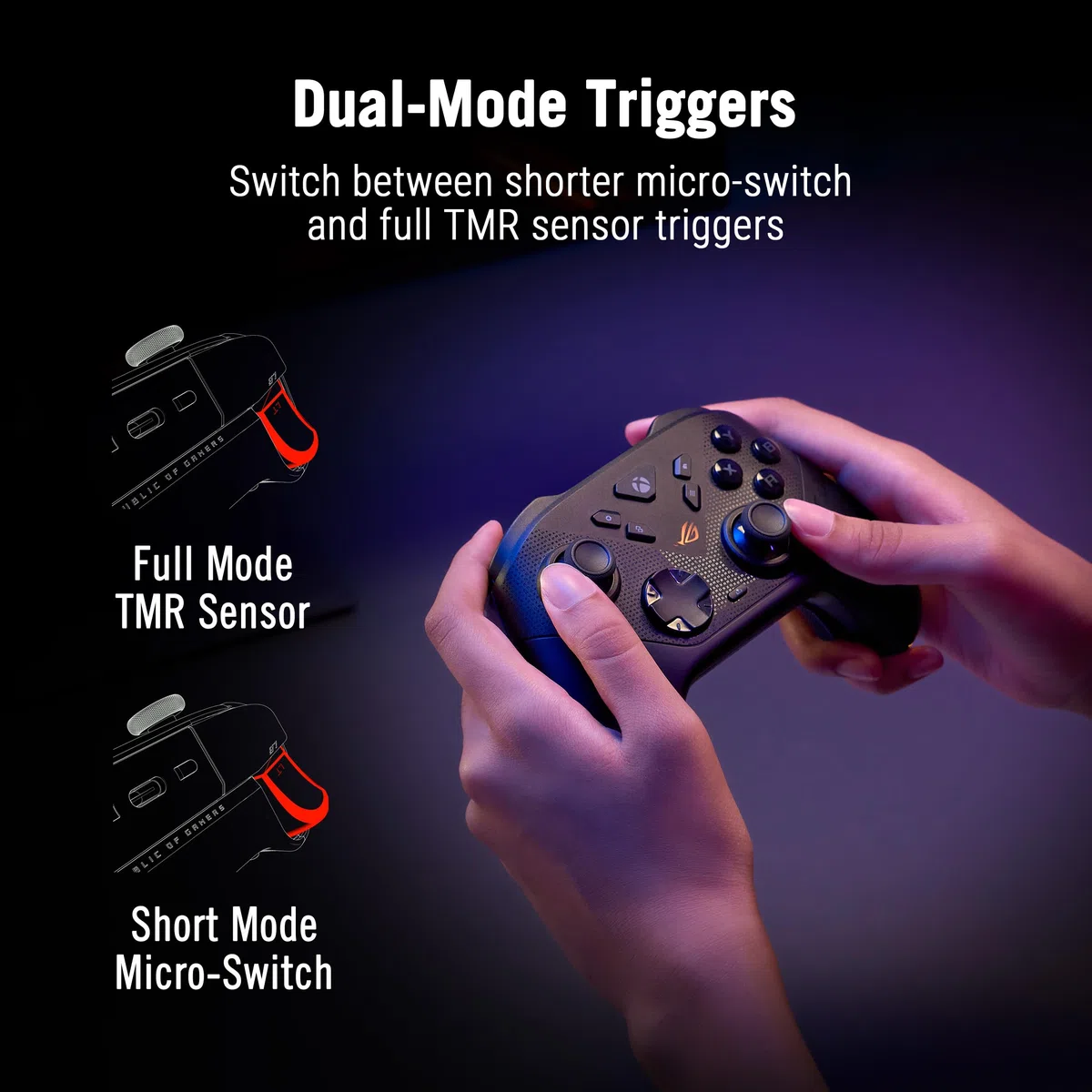 ASUS - Manette Sans Fil ROG Raikiri II Xbox Noire