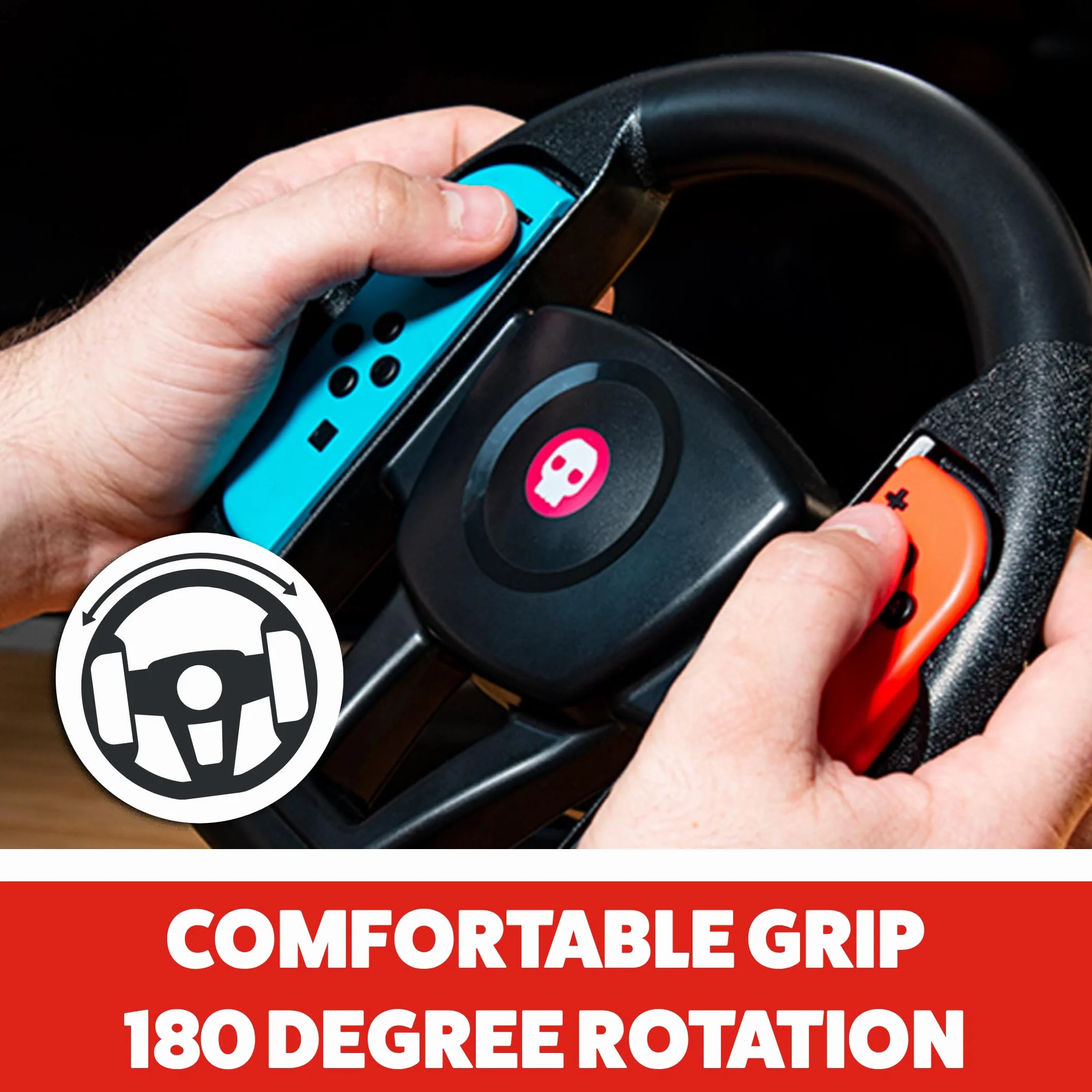 Numskull Supporto da Tavolo con Volante Joy-Con per Nintendo Switch & OLED – Accessorio Volante da Corsa