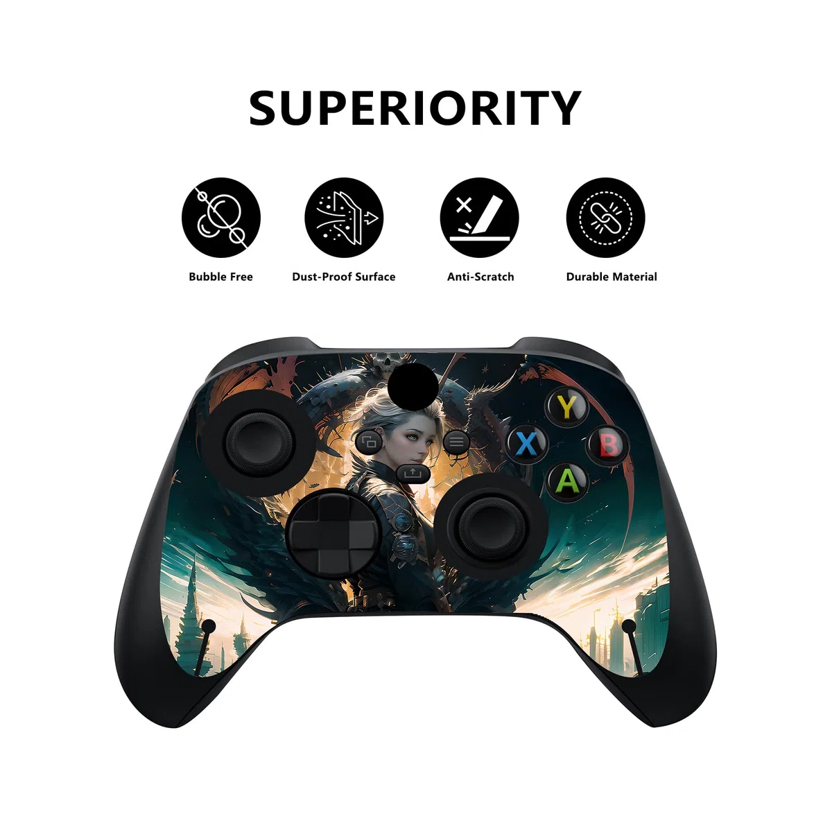 playvital Adesivo Skin per Xbox Series X Console&Controller Sticker Decal Cover Vinile per Xbox Series X-Visione del Drago (X3TM093)