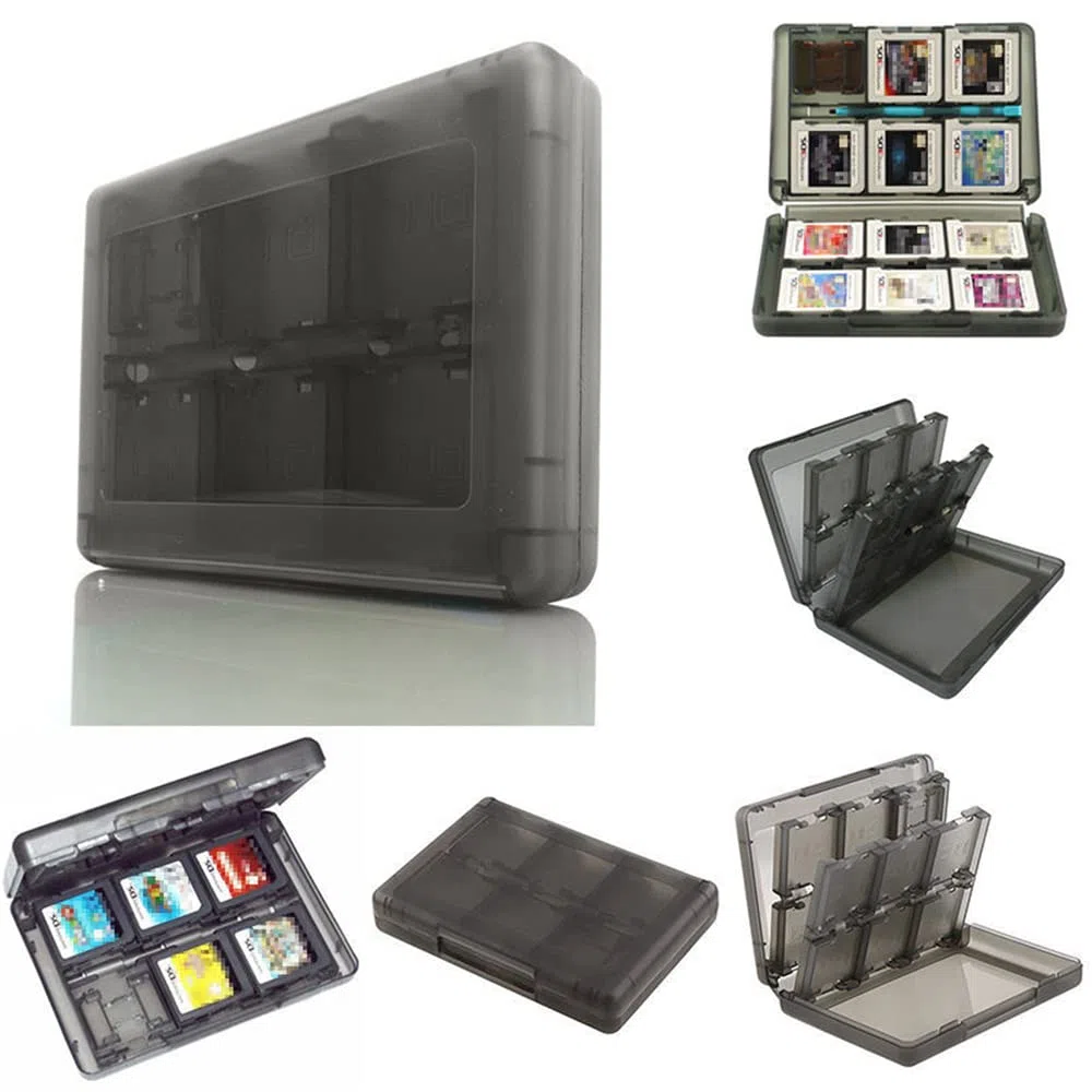 28-in-1 Custodia per schede di gioco Scatola di immagazzinamento per 3DS / 3DS / DSi/DSi XL/DSi LL/DS/DS Lite Sistema di archiviazione protettivo per carte di gioco (black)