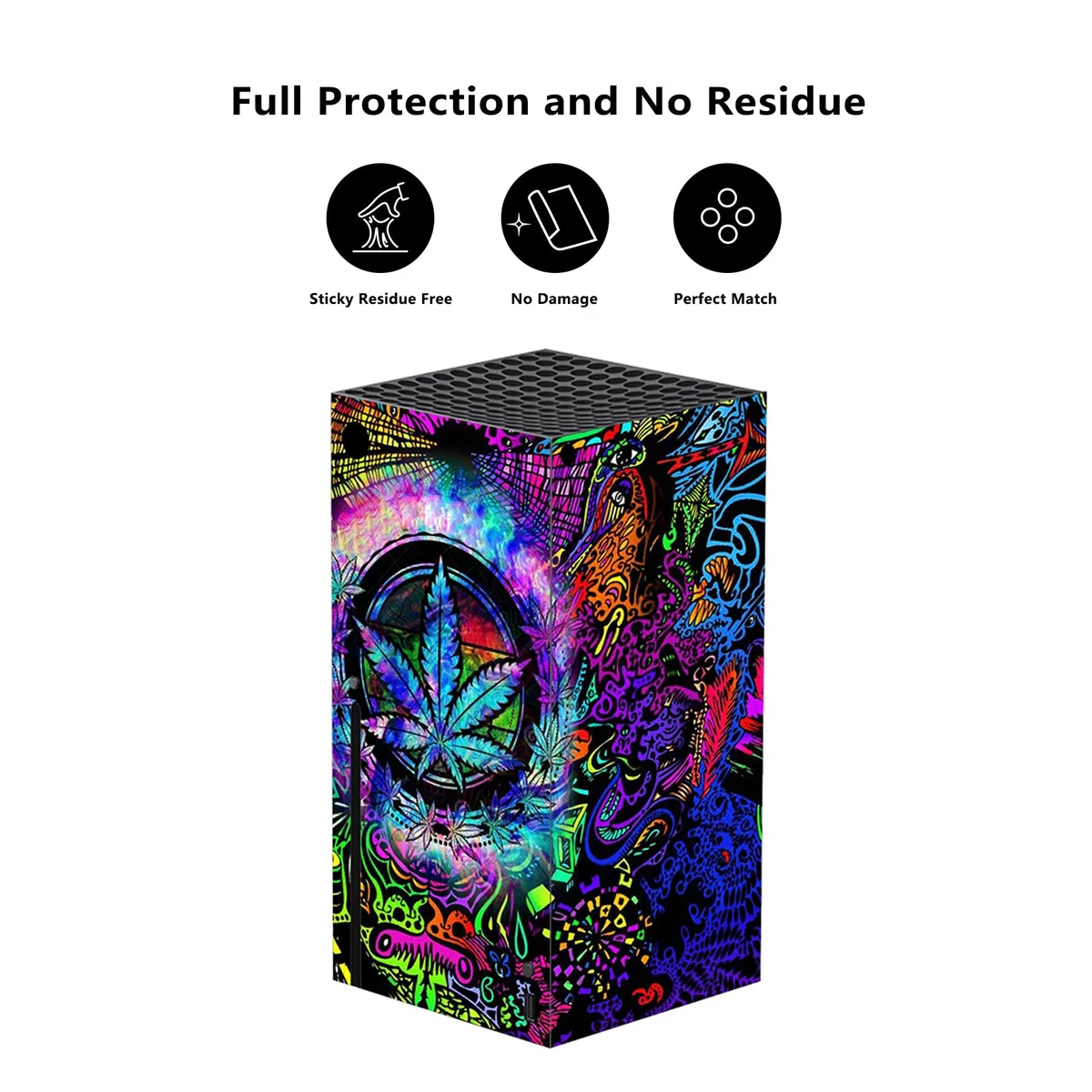PlayVital Adesivo Skin per Xbox Series X Console&Controller Sticker Decal Cover Vinile per Xbox Series X-Foglie Colorate