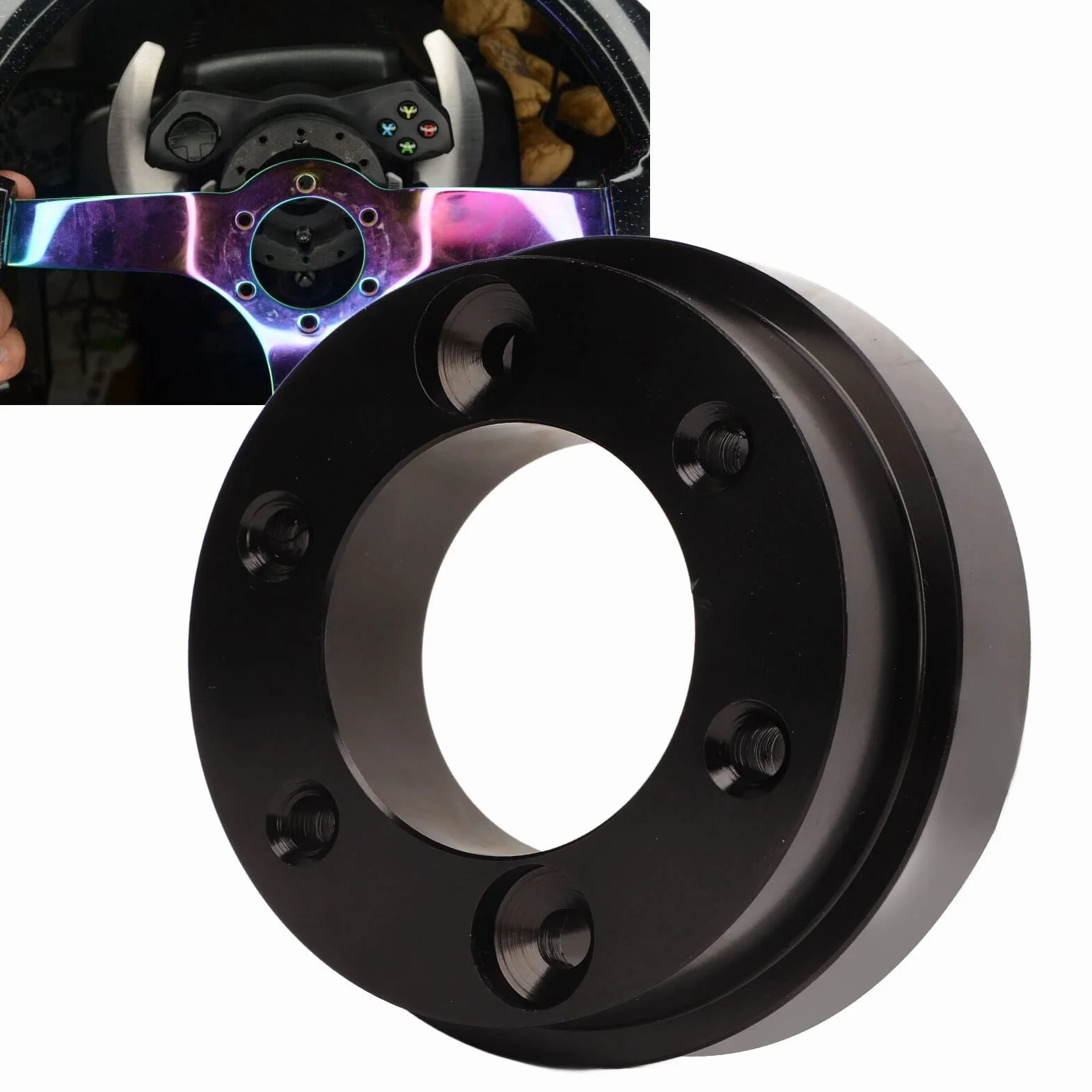 Tbest Adattatore Volante l g29 per, Volante sgancio rapido Sostituzione Adattatore Volante in Lega di Alluminio per G25, G27, G29, G920