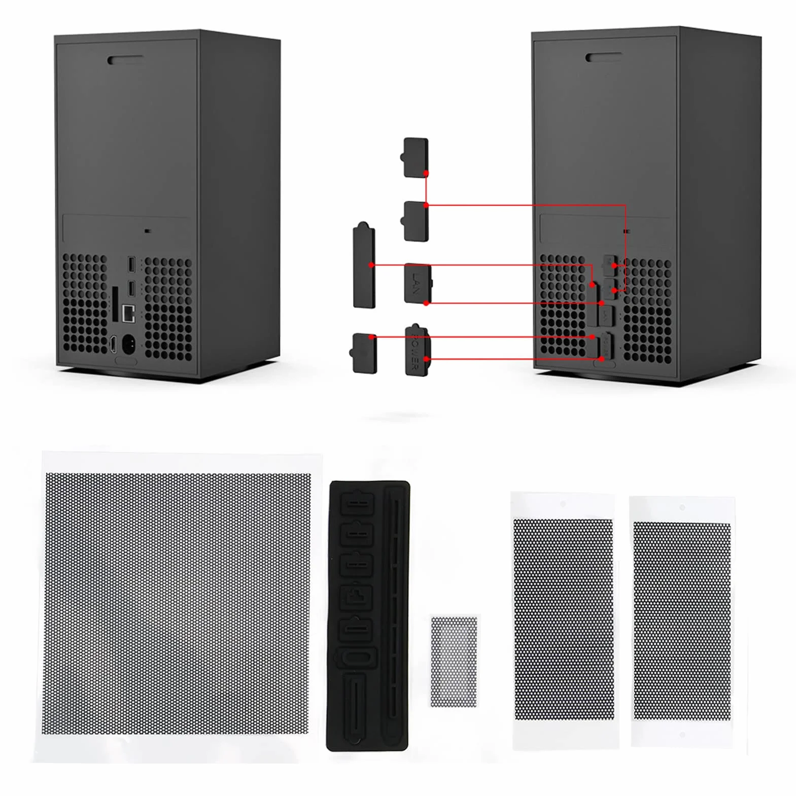 Filtro Antipolvere per Series X, con Tappi Antipolvere in Silicone, Coperchio del Filtro Antipolvere di Sfiato Coperchio del Filtro Antipolvere Superiore per Series X