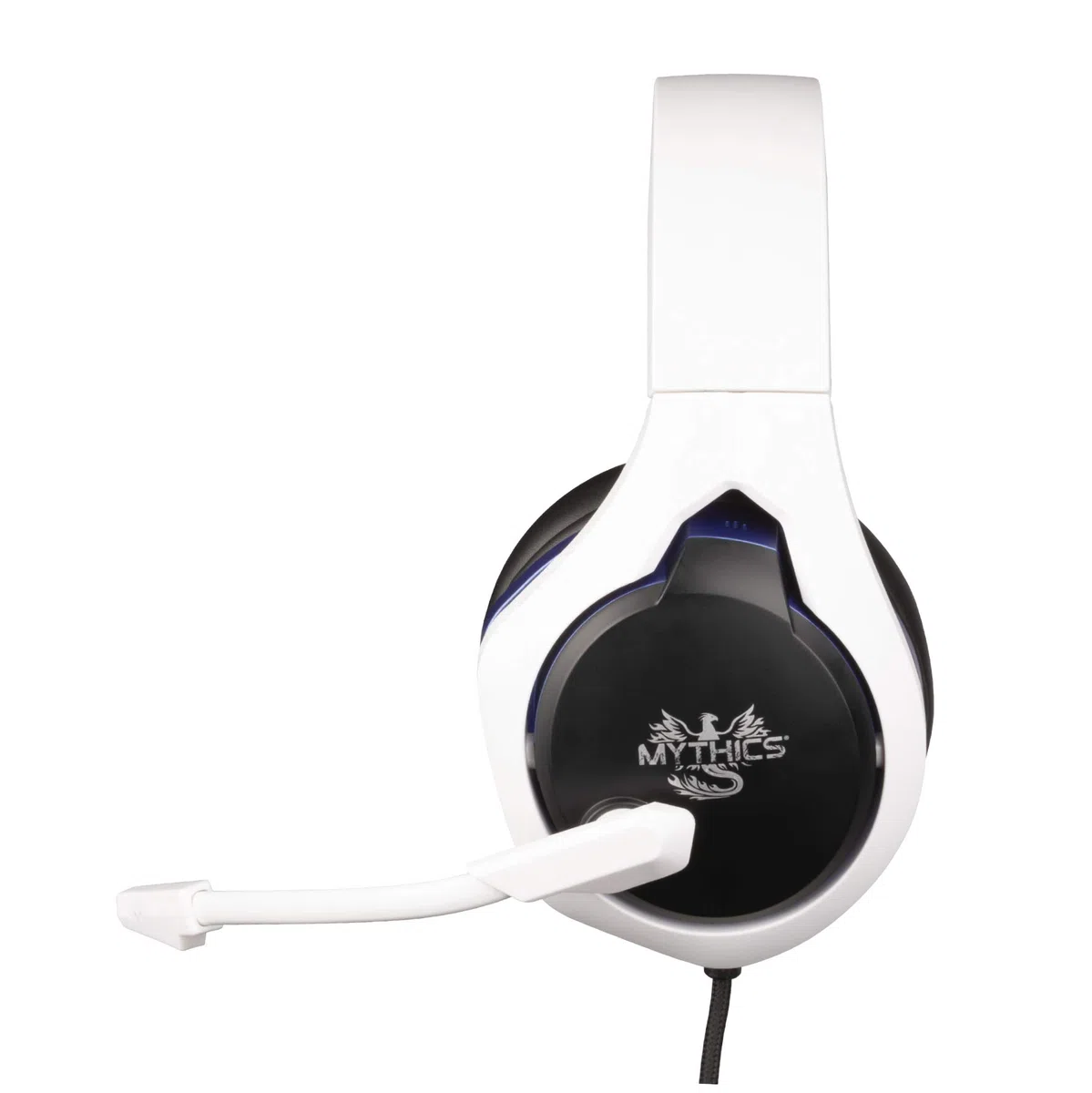 Konix Mythics Cuffie gaming con cavo Hyperion PS5 - Altoparlanti da 50 mm - Microfono - Cavo da 1,5 m - Connettore Jack da 3,5 mm - Bianco e nero