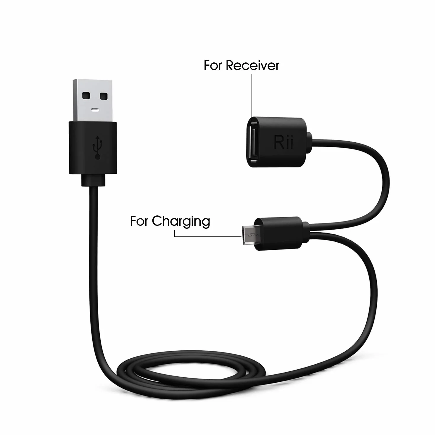Rii Mini i8+ Wireless (layout ITALIANO) - Mini tastiera retroilluminata con mouse touchpad per Smart TV, Mini PC, HTPC, Console, Computer - Colore NERO