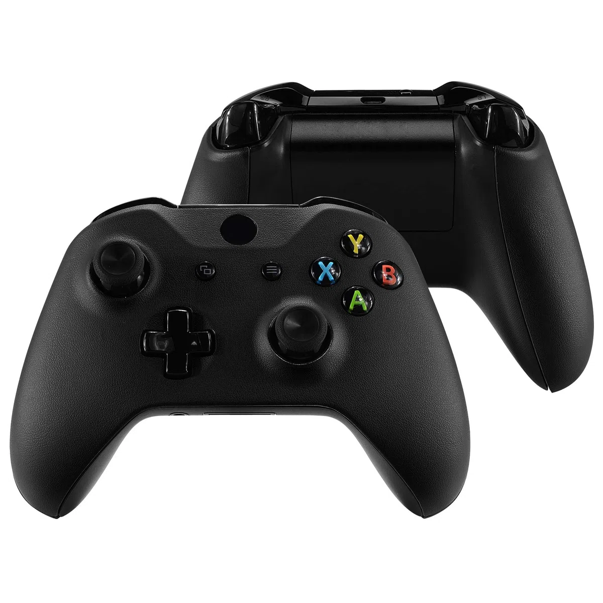 eXtremeRate Cover Grip per Xbox One S X Controller Model 1708,Custodia Frontale Case Scocca Copertura Impugnatura Shell Ricambio per Xbox One S X Joystick-PU Nera