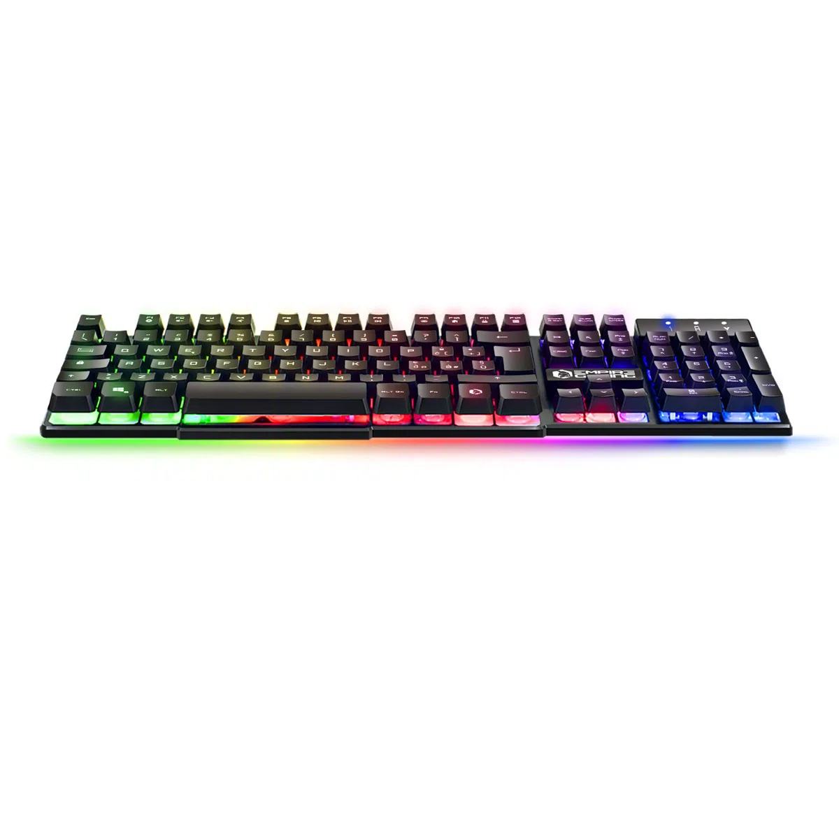 EMPIRE GAMING - Tastiera Gaming K300 QWERTY Italiana - 105 Tasti Semimeccanica - Retroilluminazione LED RGB - 19 Keys Anti-ghosting - 12 Scorciatoie Multimediali - USB con Filo