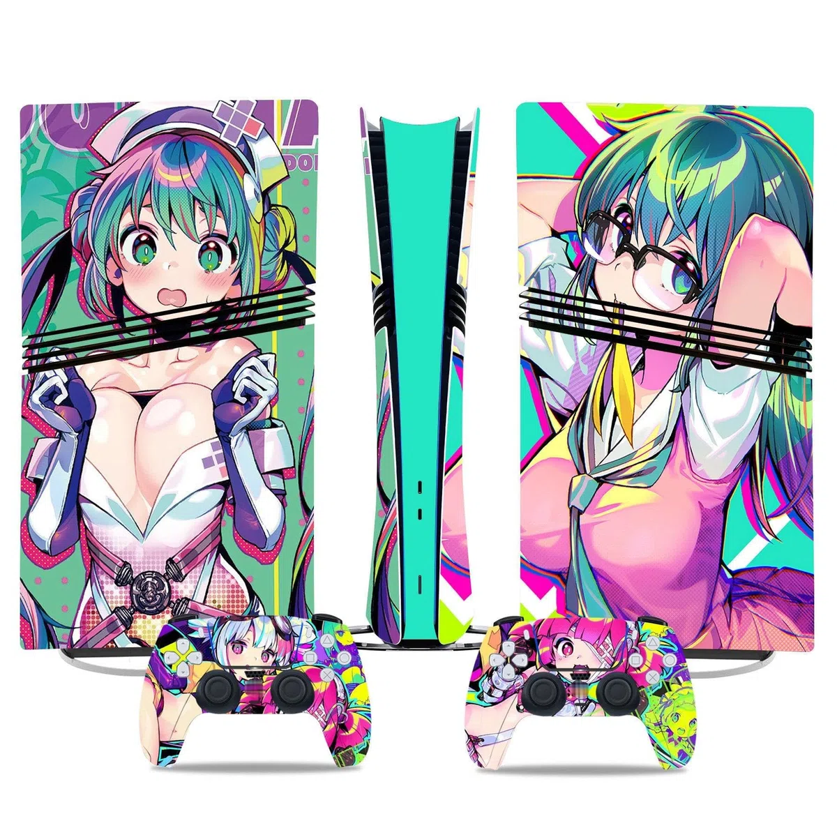 Per PS5 Pro Skin Disc Edition & Per PS5 Pro Skin Digital Edition Console Controller Vinyl Cover Skins Wraps Scratch Resistant Compatible 84234 Skins Wraps Regalo(Digital Edition)