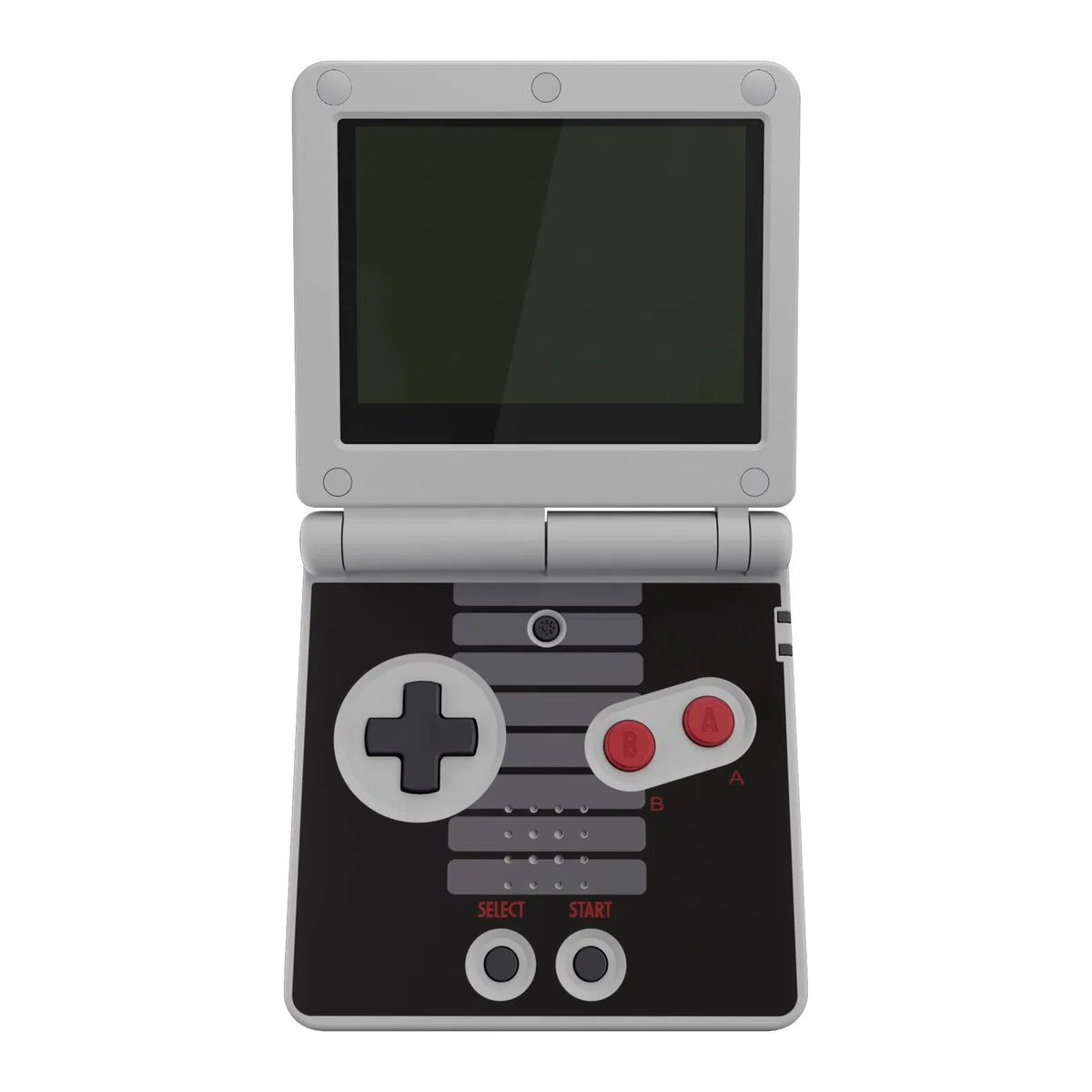 eXtremeRate Cover Custodia Tasti Ricambio per Gameboy Advance SP,Scocca Pulsanti Kit per GBA SP Console-Compatibile con IPS&Standard LCD(Non Include Console&IPS Schermo)-Stile NES