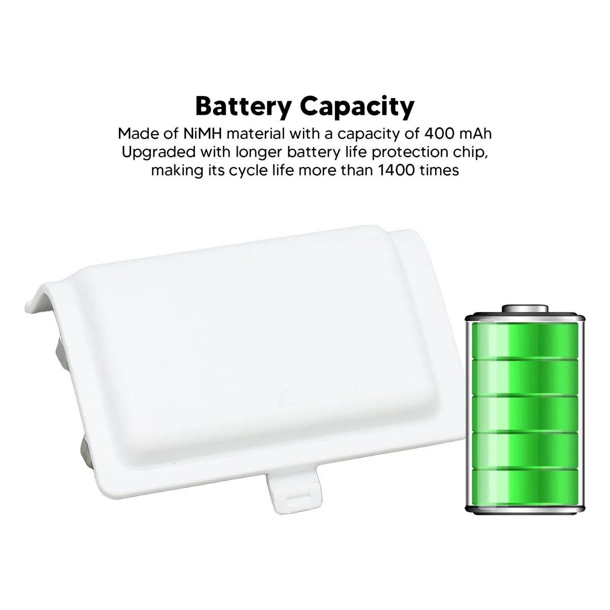 Pacco Batteria per Controller, Pacco Batteria Ricaricabile per Controller Ricarica Rapida, Batteria Indicatore LED Multiprotezione 400mAh per S X Elite