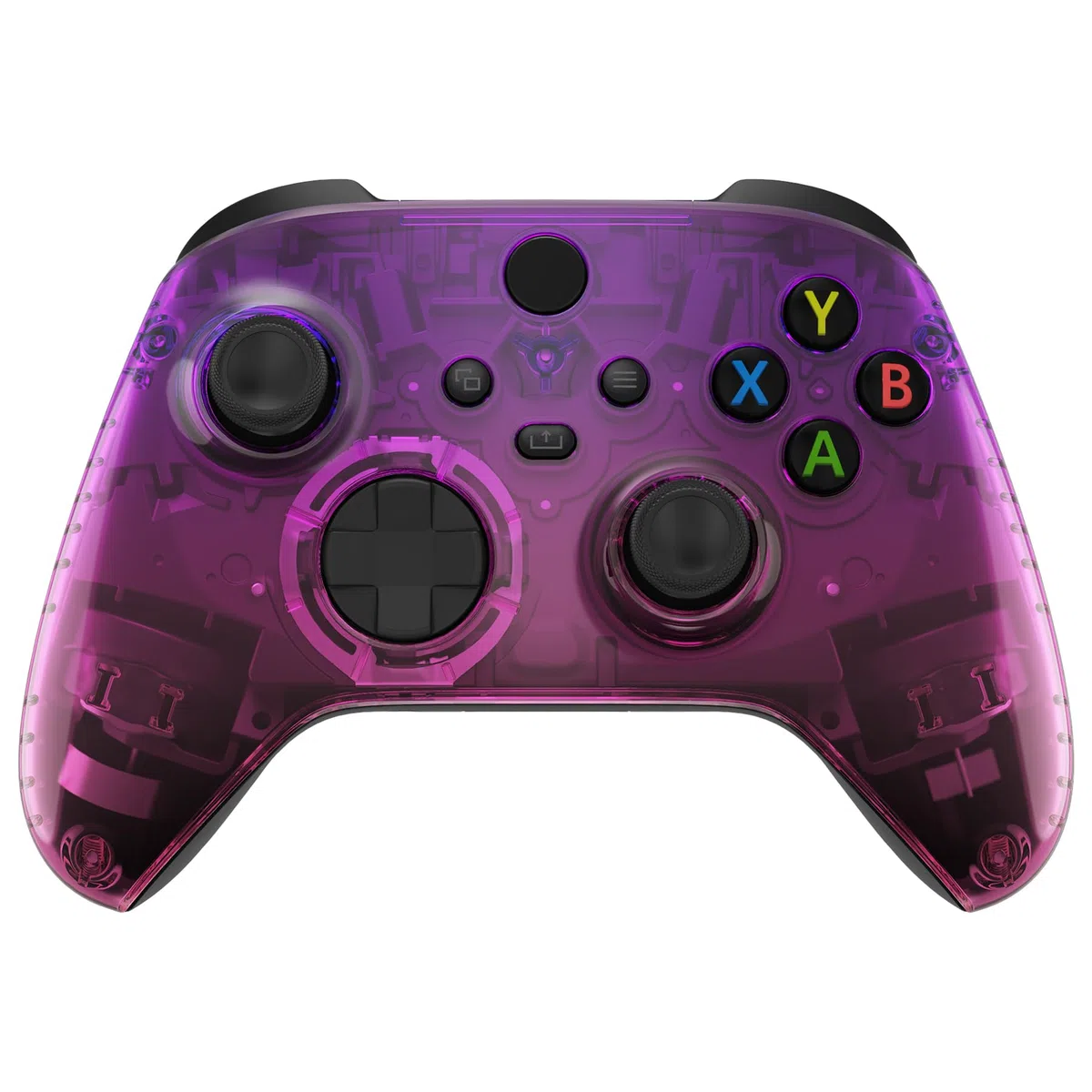 eXtremeRate Cover Ricambio per Xbox Series X S Joystick,Custodia Scocca Frontale Case DIY per Xbox Series X S Controller Model 1914-Sfumato Viola Rosa