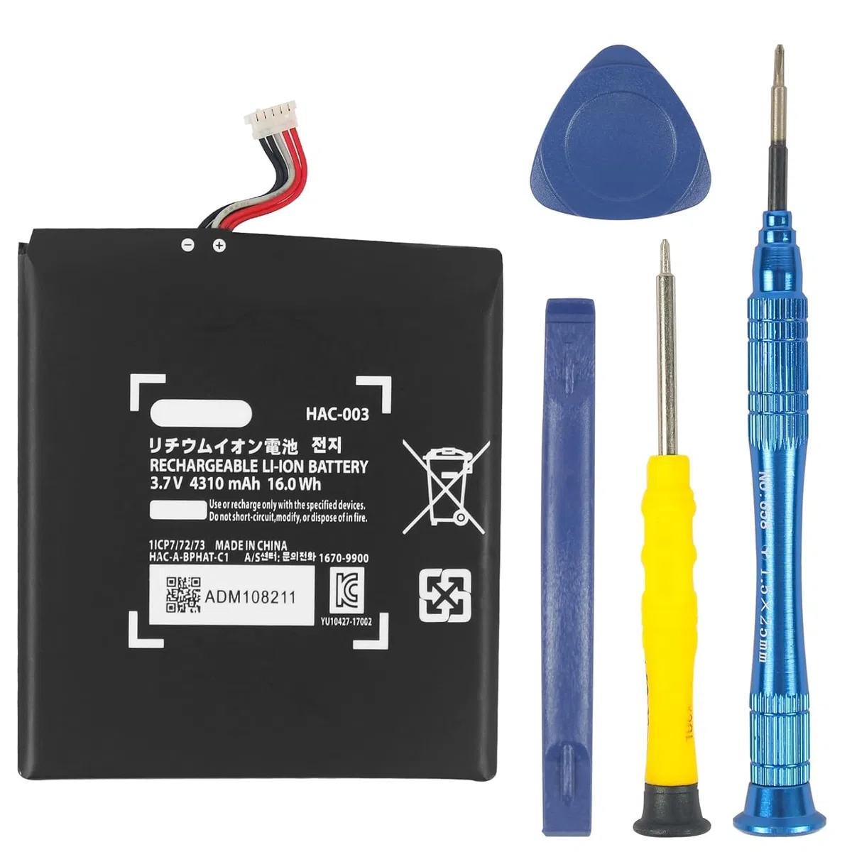 HAC-003 Batteria di ricambio per Nintendo Switch 2017 Console Game Console Handhold HAC-001 4310mAh HAC-003 Kit di riparazione batteria