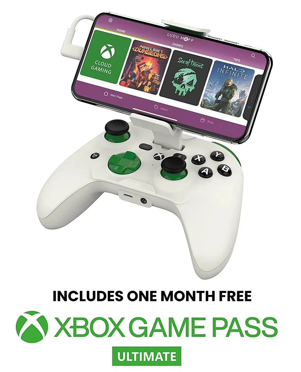 RiotPWR Mobile Cloud Gaming Controller per iOS (Xbox Edition) – Gioco da console mobile sul tuo iPhone – Gioca COD Mobile, Apple Arcade + altro [1 mese Xbox Game Pass Ultimate incluso)