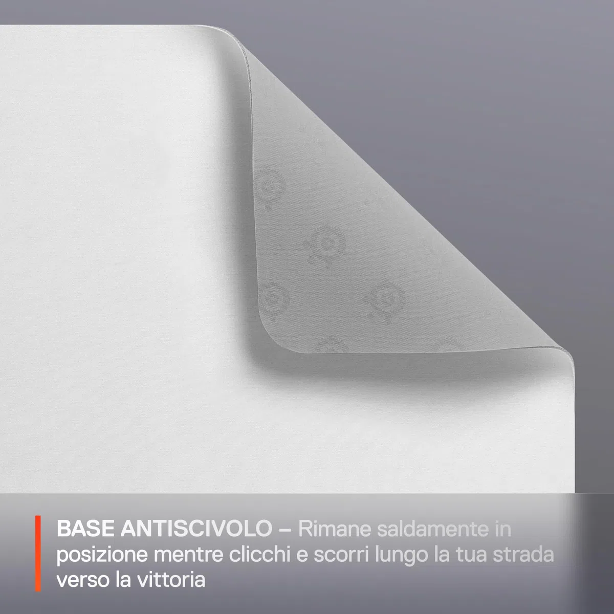 SteelSeries QcK Mousepad Grande - White - Base in gomma siliconica no-slip - Tracking e stabilità top - Ottimizzato per sensori di gioco - 450mm x400mm - FPS, MOBA, RTS, MMO