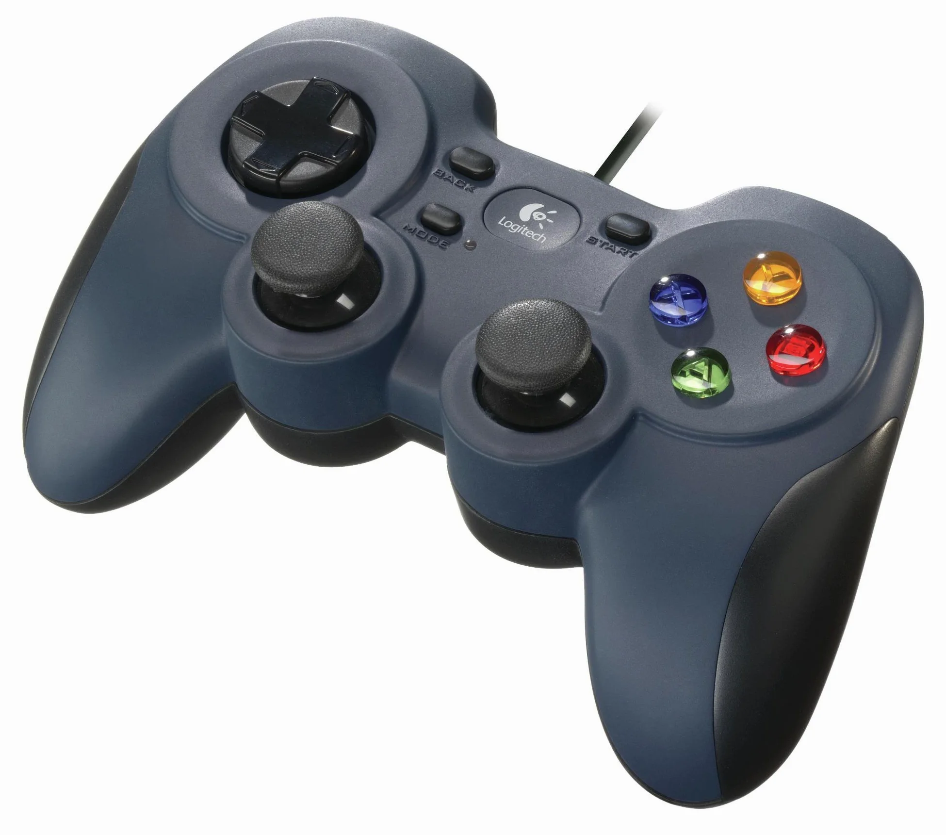 Logitech F310 Gamepad, Controller Cablato con Layout Stile Console, Tastierino Direzionale ‎‎4 Switch, XInput/DirectInput, Impugnatura Comoda, Cavo da 1.8 m, PC, ‎Blu/Nero