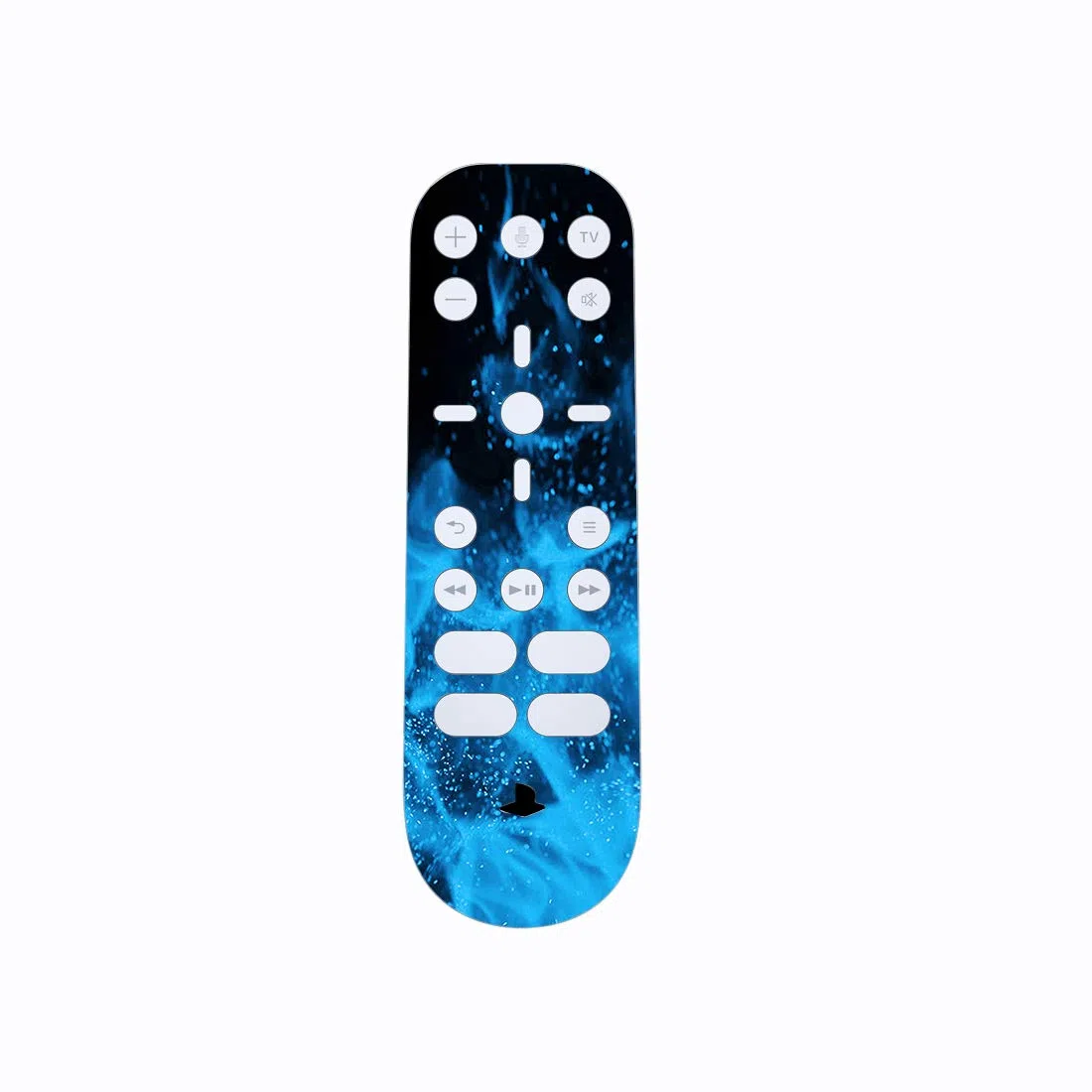 PlayVital Adesivo Skin Sticker Decal Vinile per ps5 Standard Disc Edition Console & Controller & Telecomando & Cuffie & Base di Ricarica - Fiamma Blu